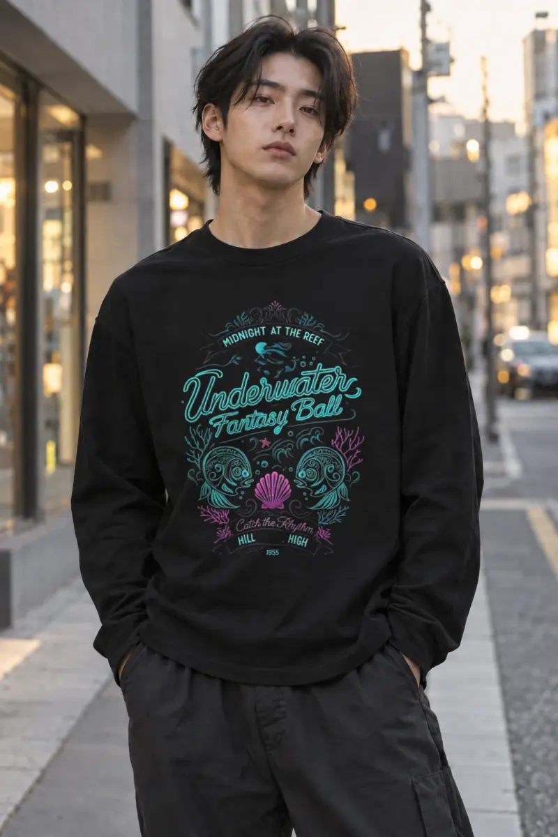 "Midnight At The Reef" Unisex Longsleeve T-shirt | Gildan 2400