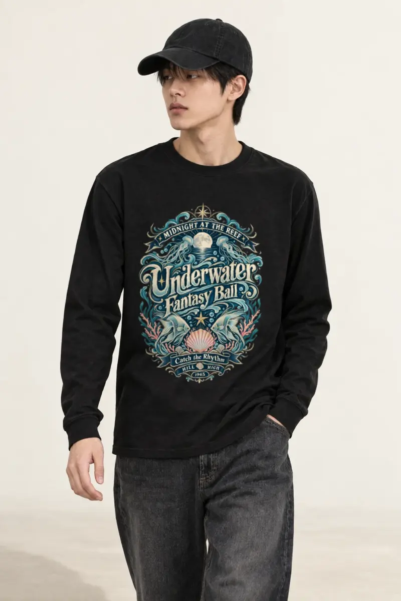"Midnight At The Reef" Unisex Longsleeve T-shirt | Gildan 2400