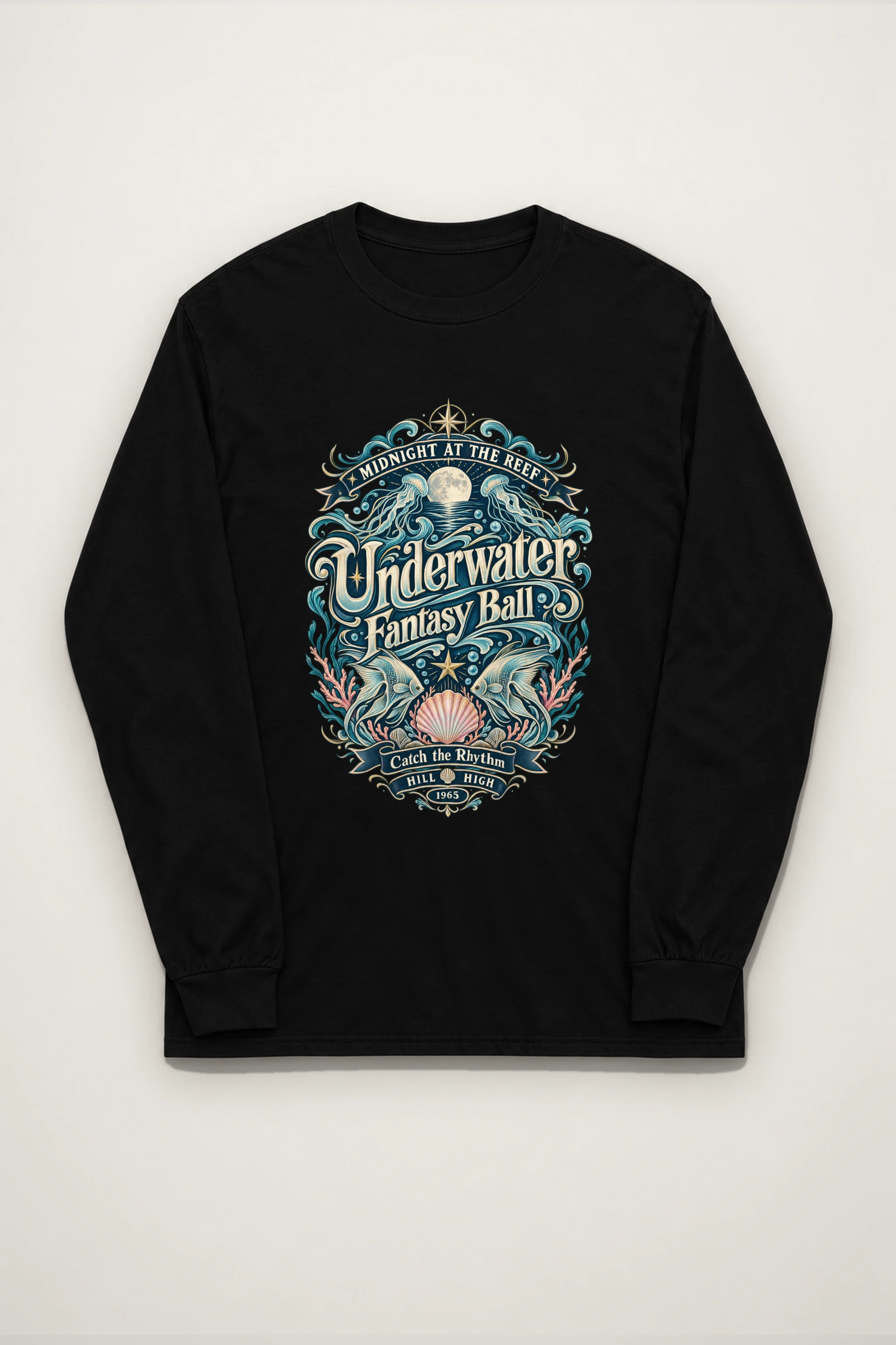 "Midnight At The Reef" Unisex Longsleeve T-shirt