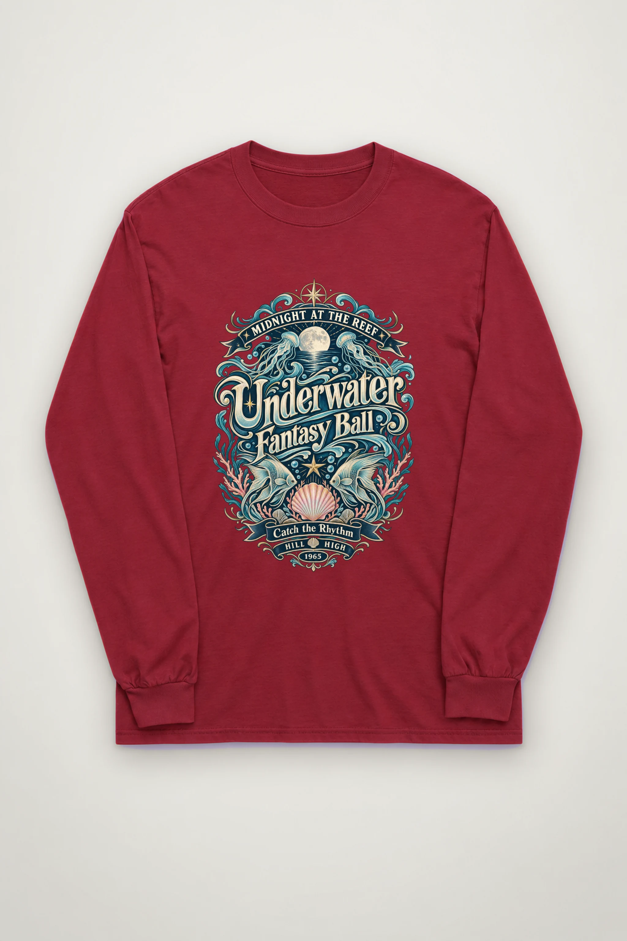 "Midnight At The Reef" Unisex Longsleeve T-shirt