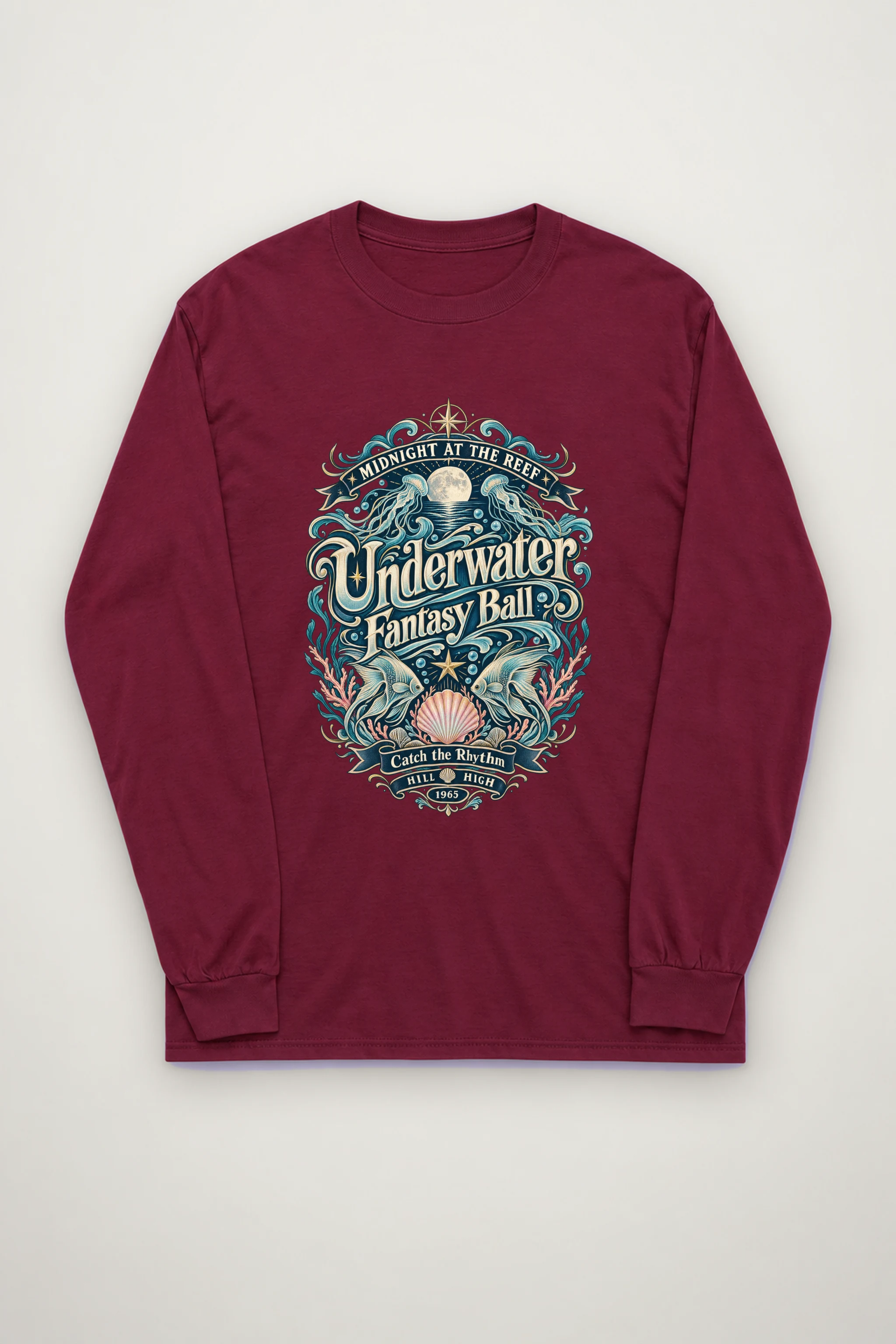 "Midnight At The Reef" Unisex Longsleeve T-shirt