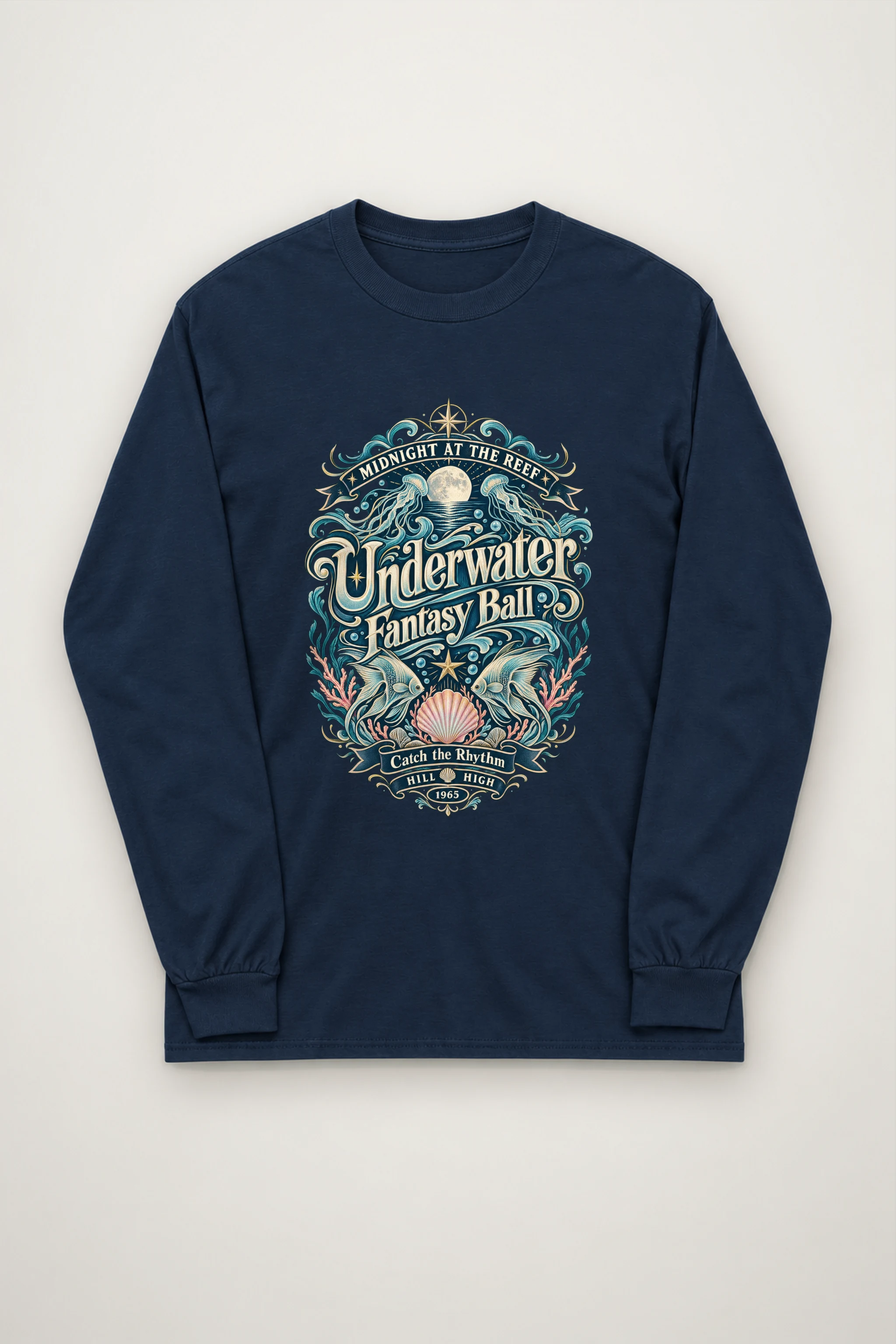"Midnight At The Reef" Unisex Longsleeve T-shirt