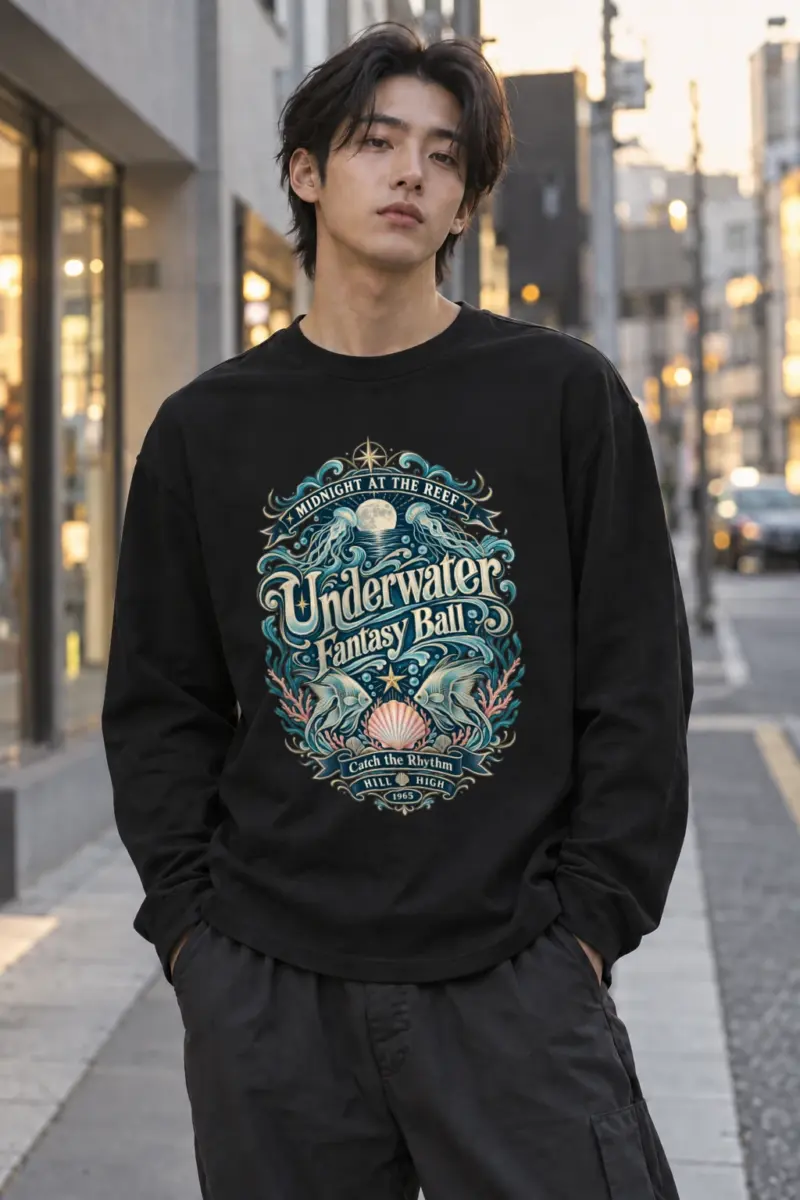 "Midnight At The Reef" Unisex Longsleeve T-shirt | Gildan 2400