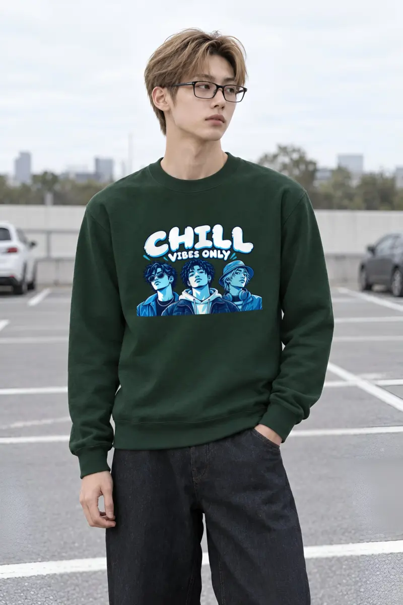 "Midnight Blue Trio" Heavy Blend Unisex Crewneck Sweatshirt