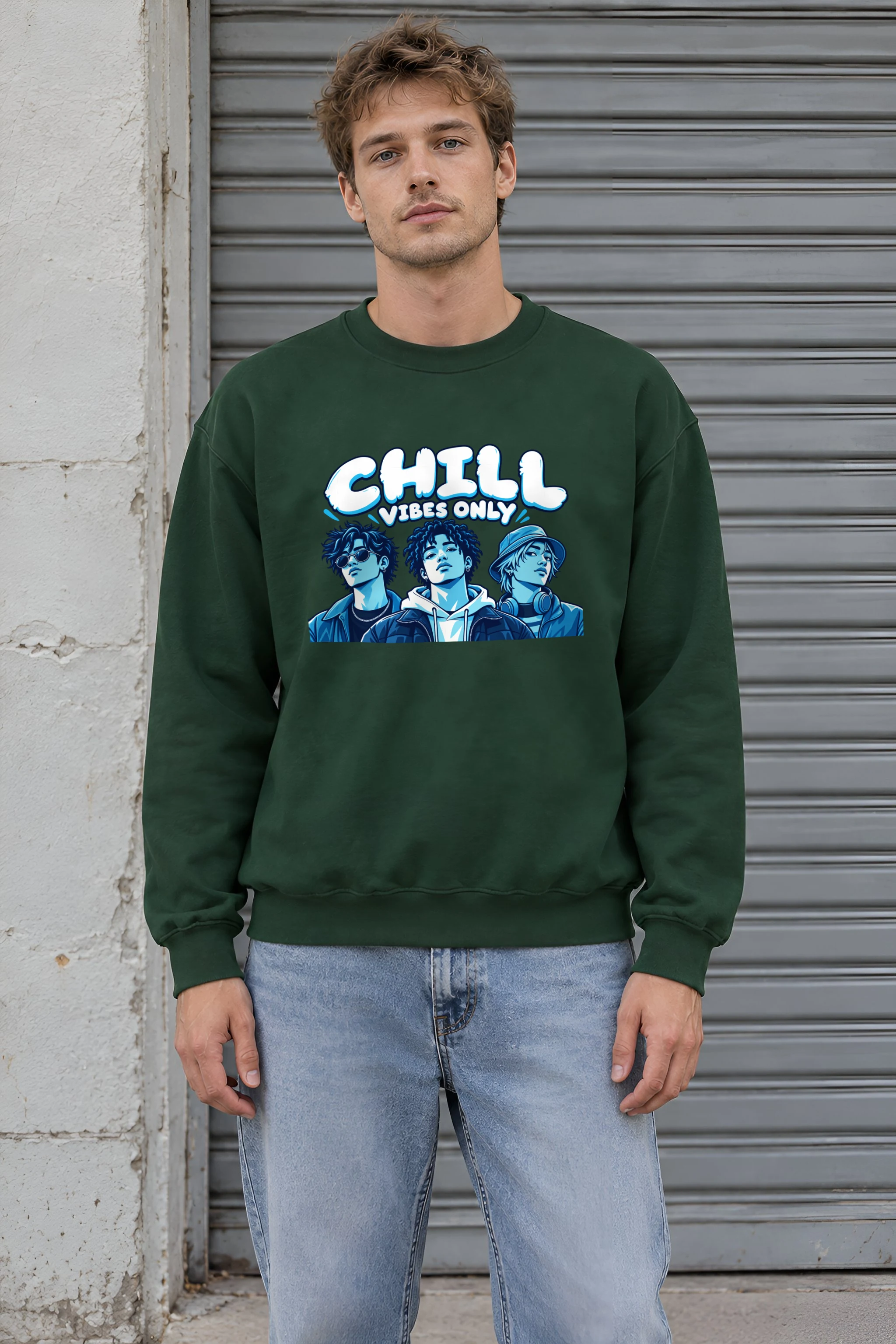 "Midnight Blue Trio" 1 Crewneck Sweatshirt