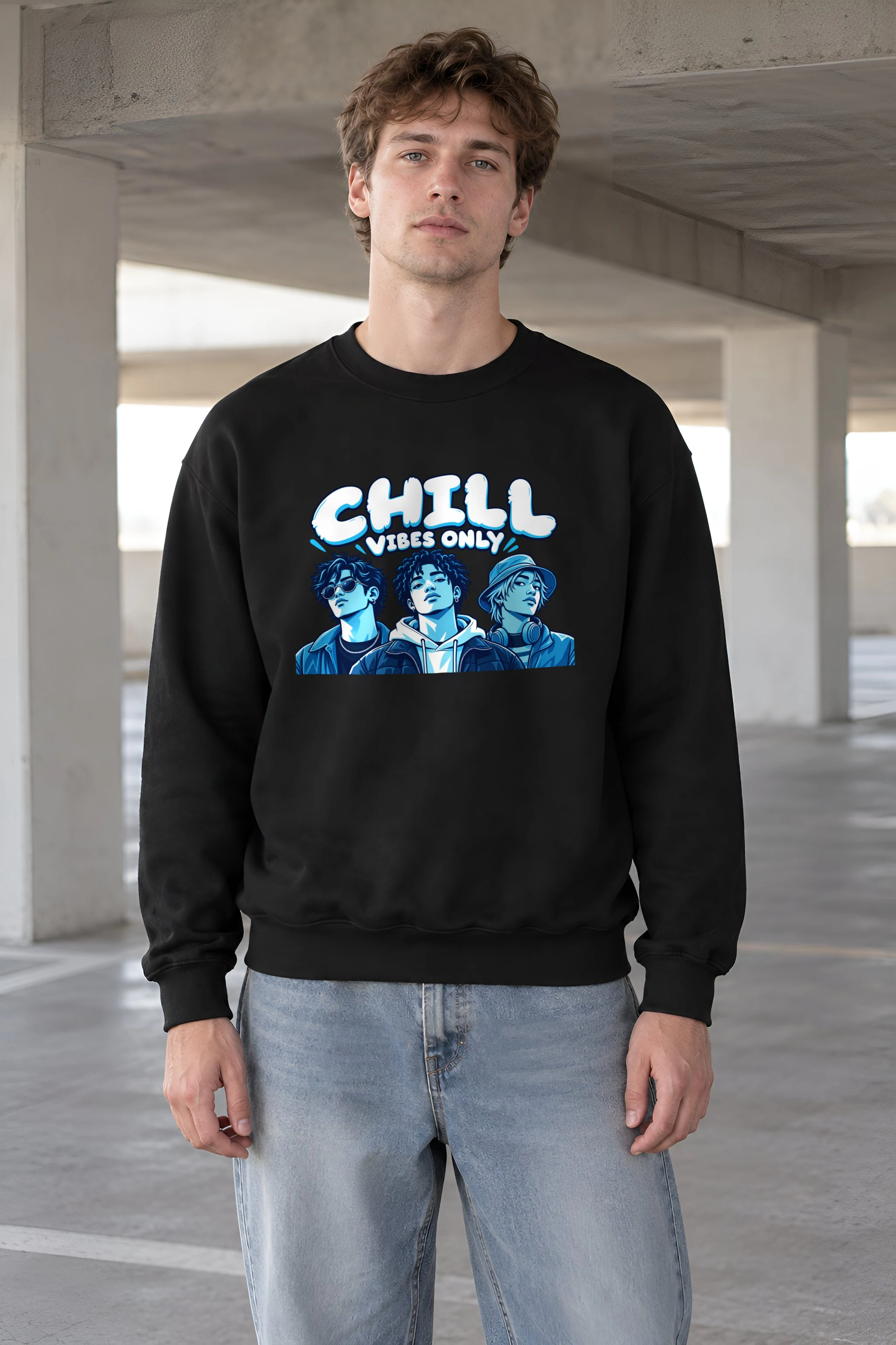 "Midnight Blue Trio" 1 Crewneck Sweatshirt