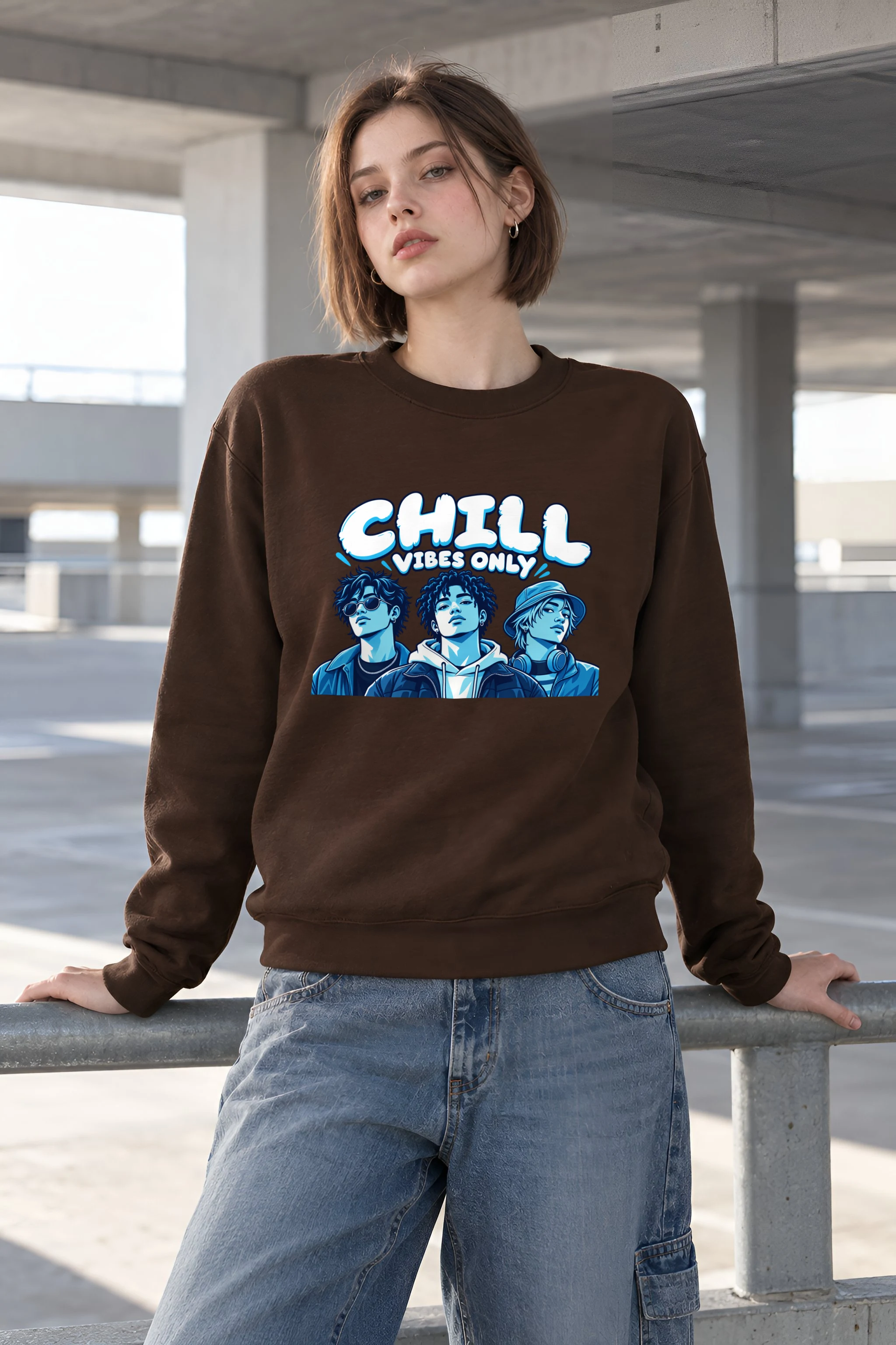 "Midnight Blue Trio" 1 Crewneck Sweatshirt