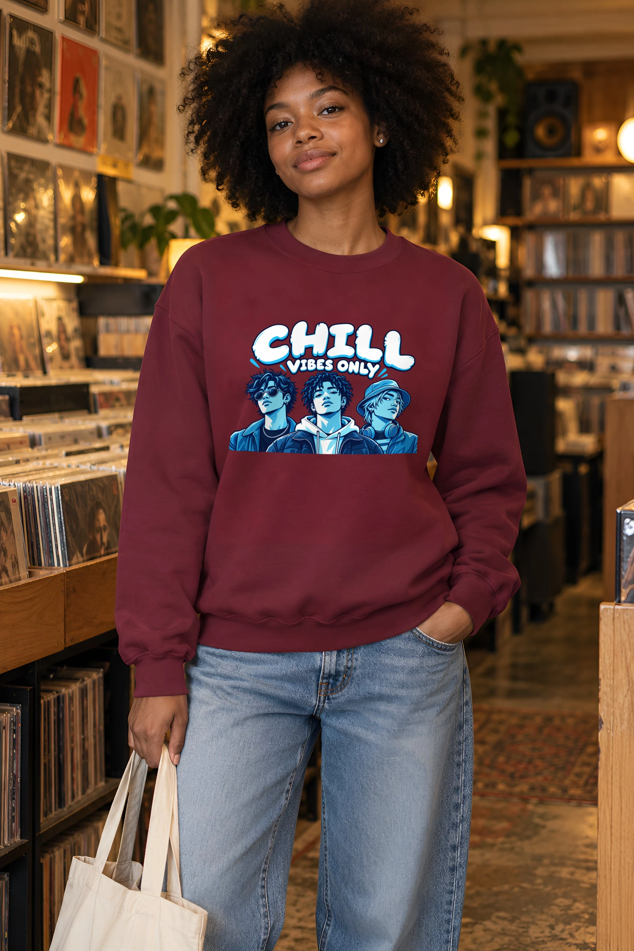 "Midnight Blue Trio" 1 Crewneck Sweatshirt