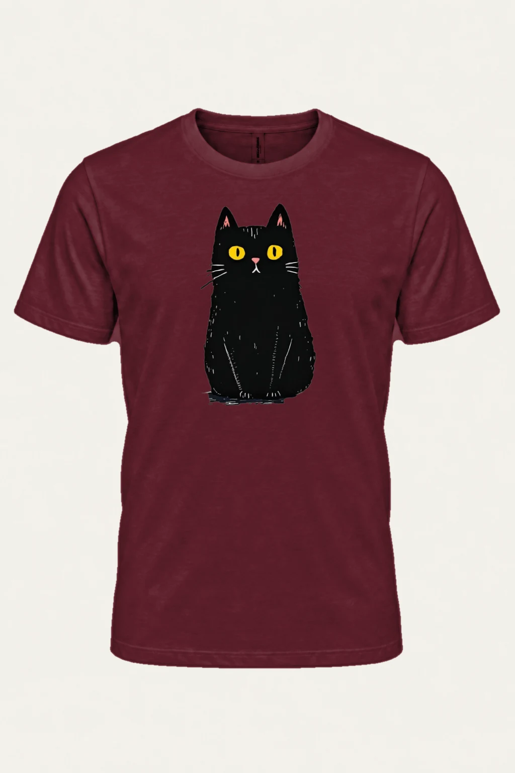 "Midnight Cat" Heavyweight Unisex Crewneck T-shirt | Gildan 5000
