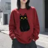 "Midnight Cat" Unisex Longsleeve T-shirt | Gildan 2400