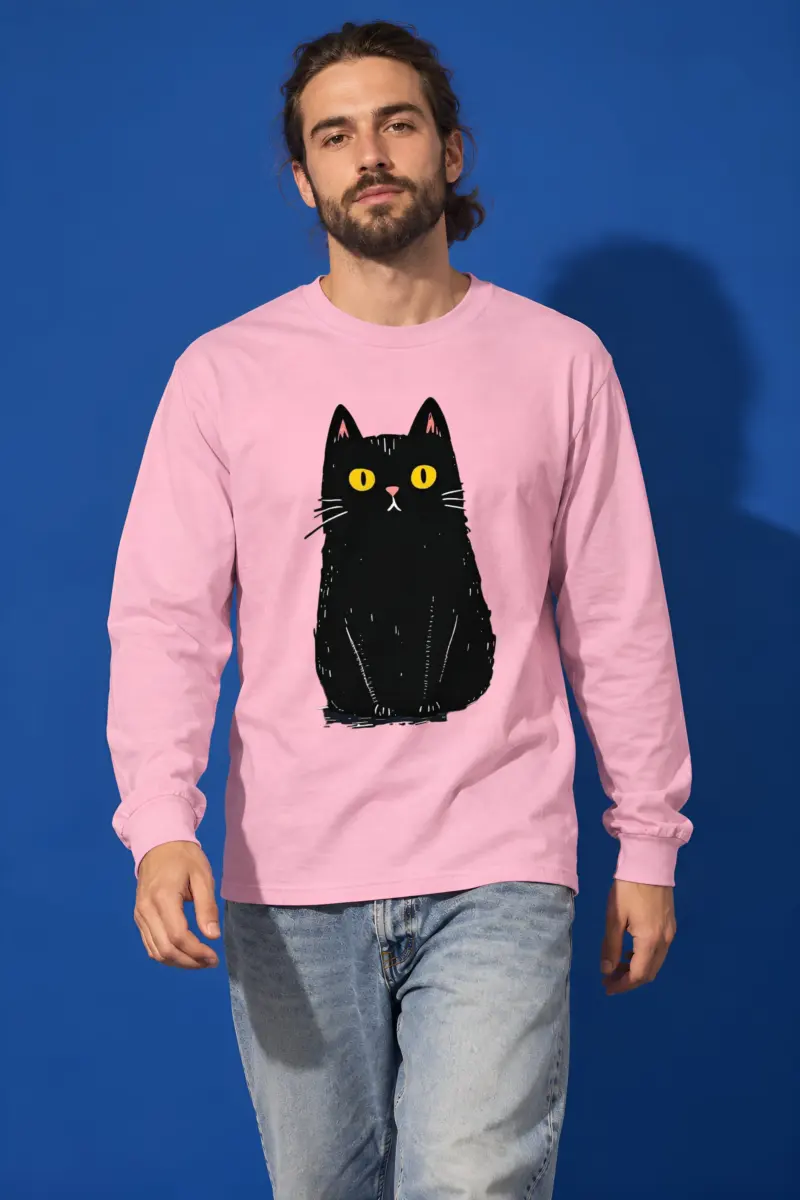 "Midnight Cat" Unisex Longsleeve T-shirt