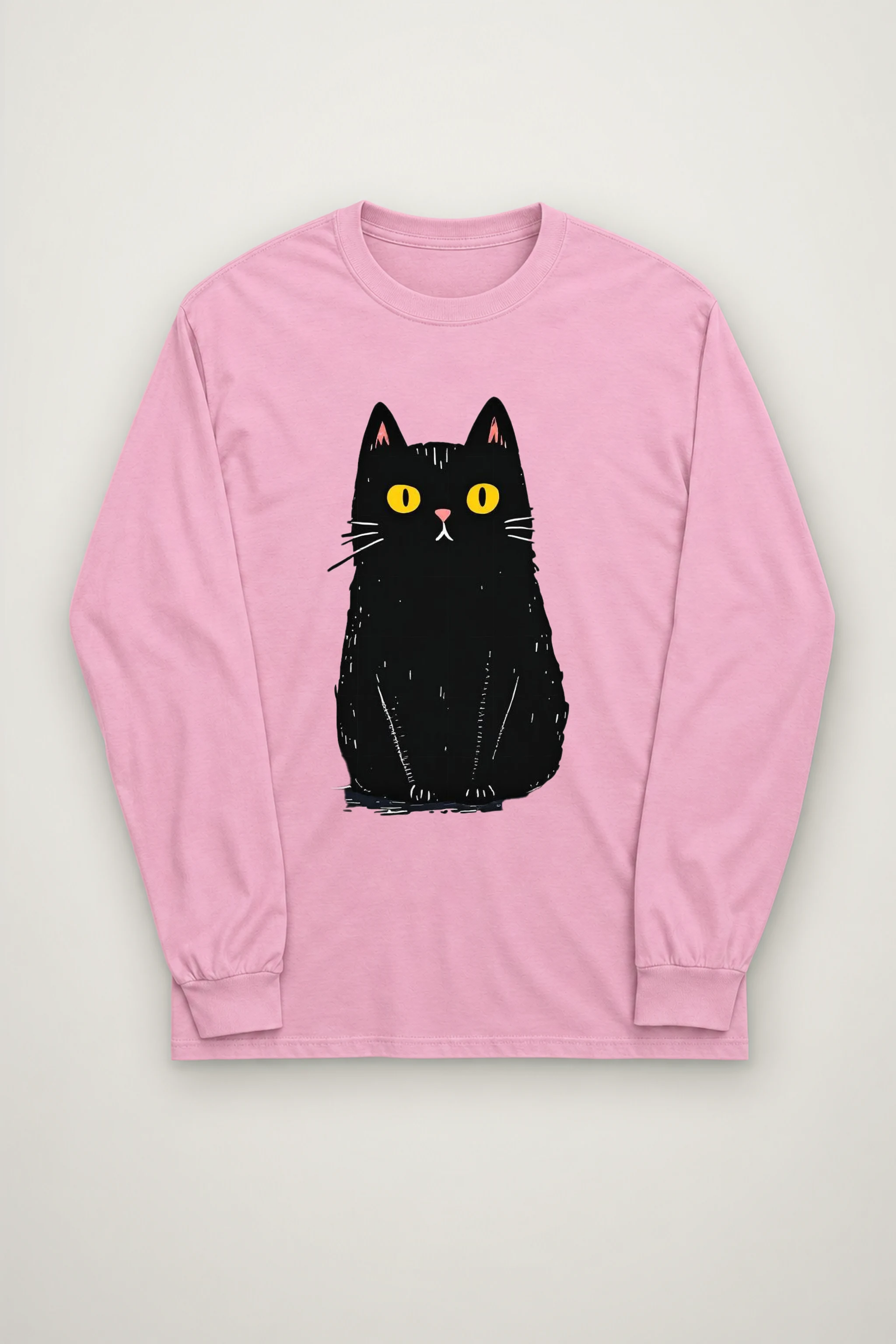 "Midnight Cat" Unisex Longsleeve T-shirt