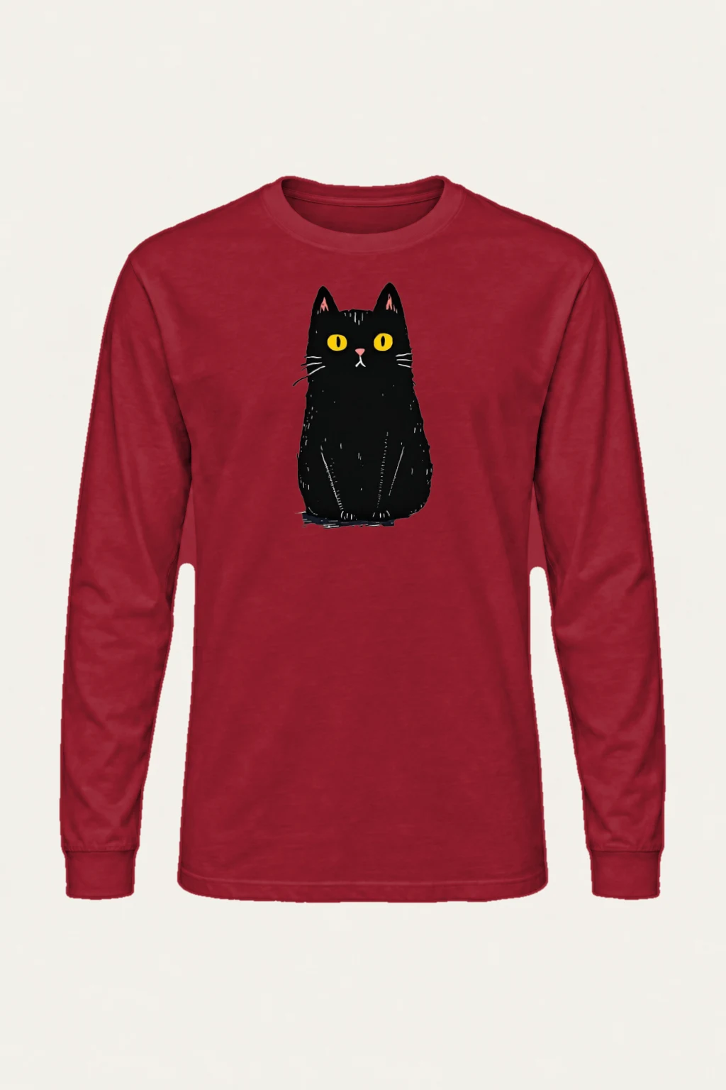 "Midnight Cat" Unisex Longsleeve T-shirt | Gildan 2400