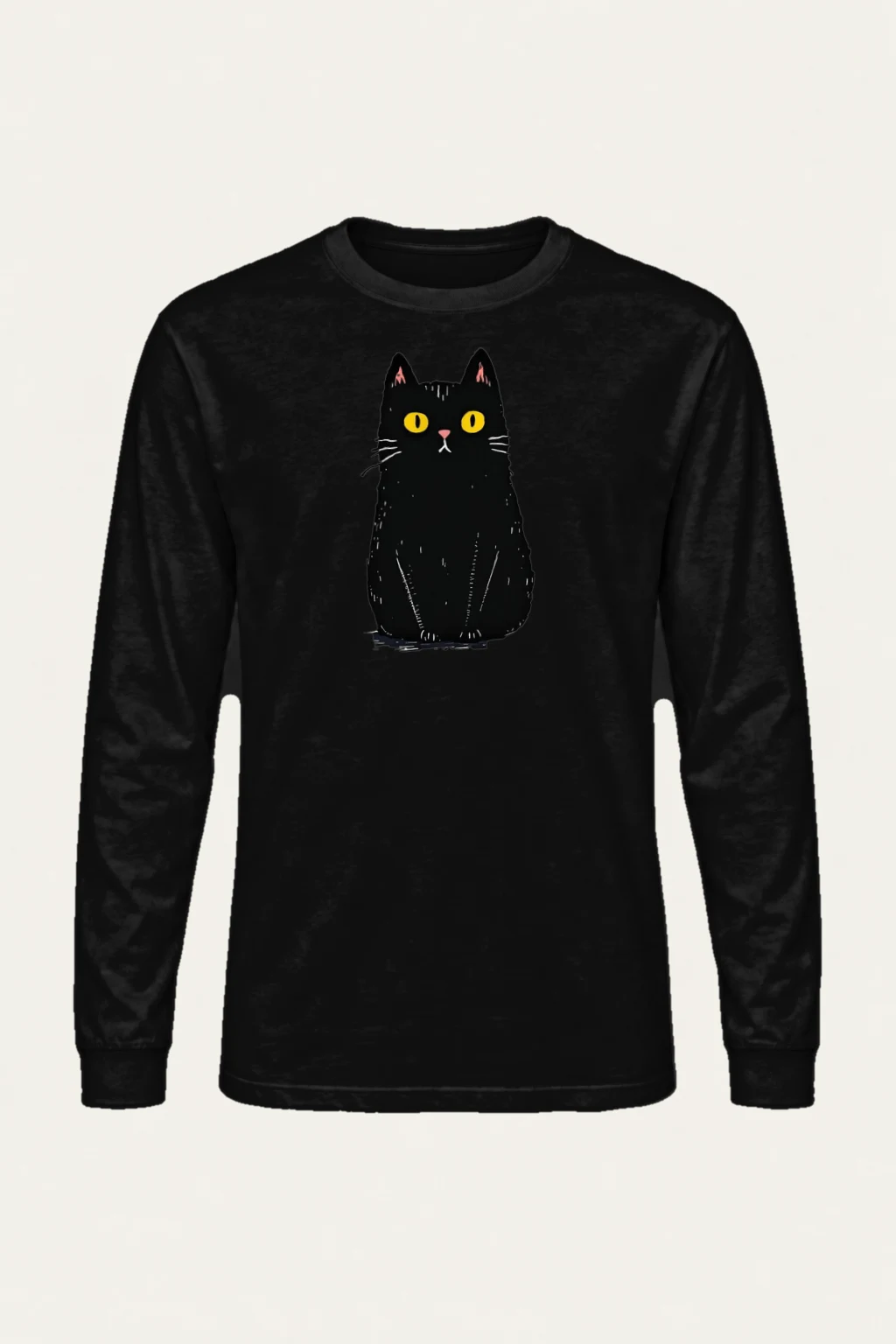 "Midnight Cat" Unisex Longsleeve T-shirt | Gildan 2400