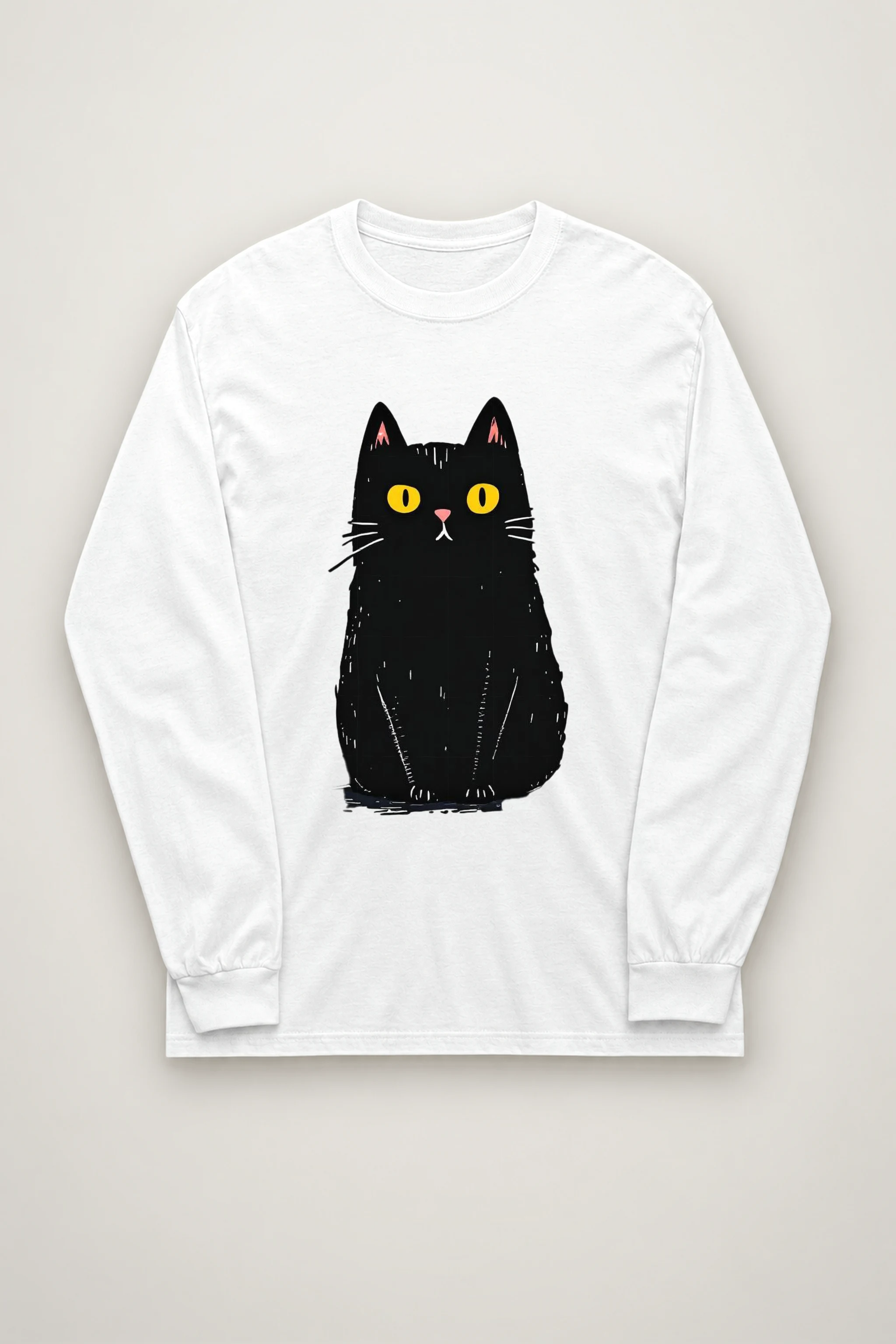 "Midnight Cat" Unisex Longsleeve T-shirt