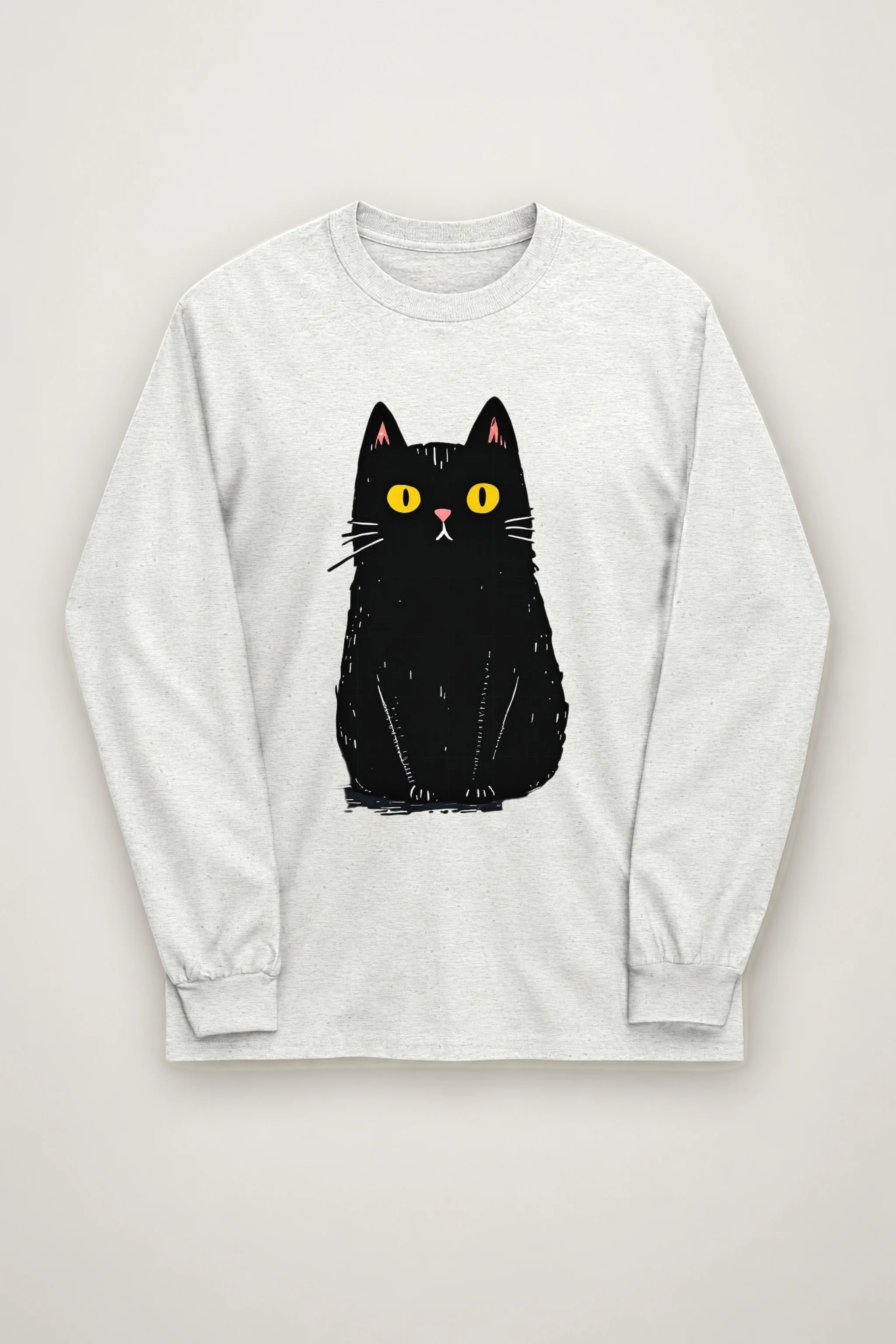"Midnight Cat" Unisex Longsleeve T-shirt
