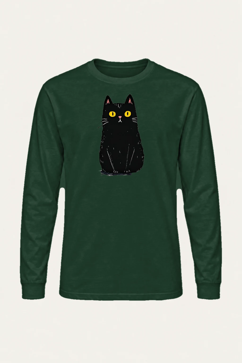 "Midnight Cat" Unisex Longsleeve T-shirt | Gildan 2400
