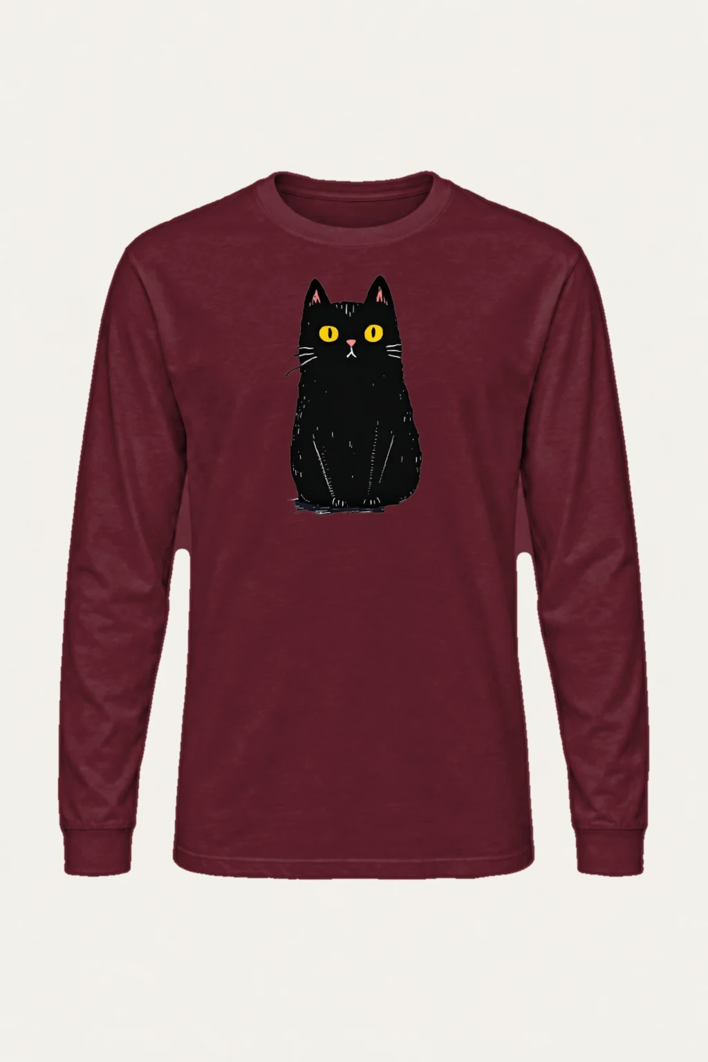 "Midnight Cat" Unisex Longsleeve T-shirt | Gildan 2400