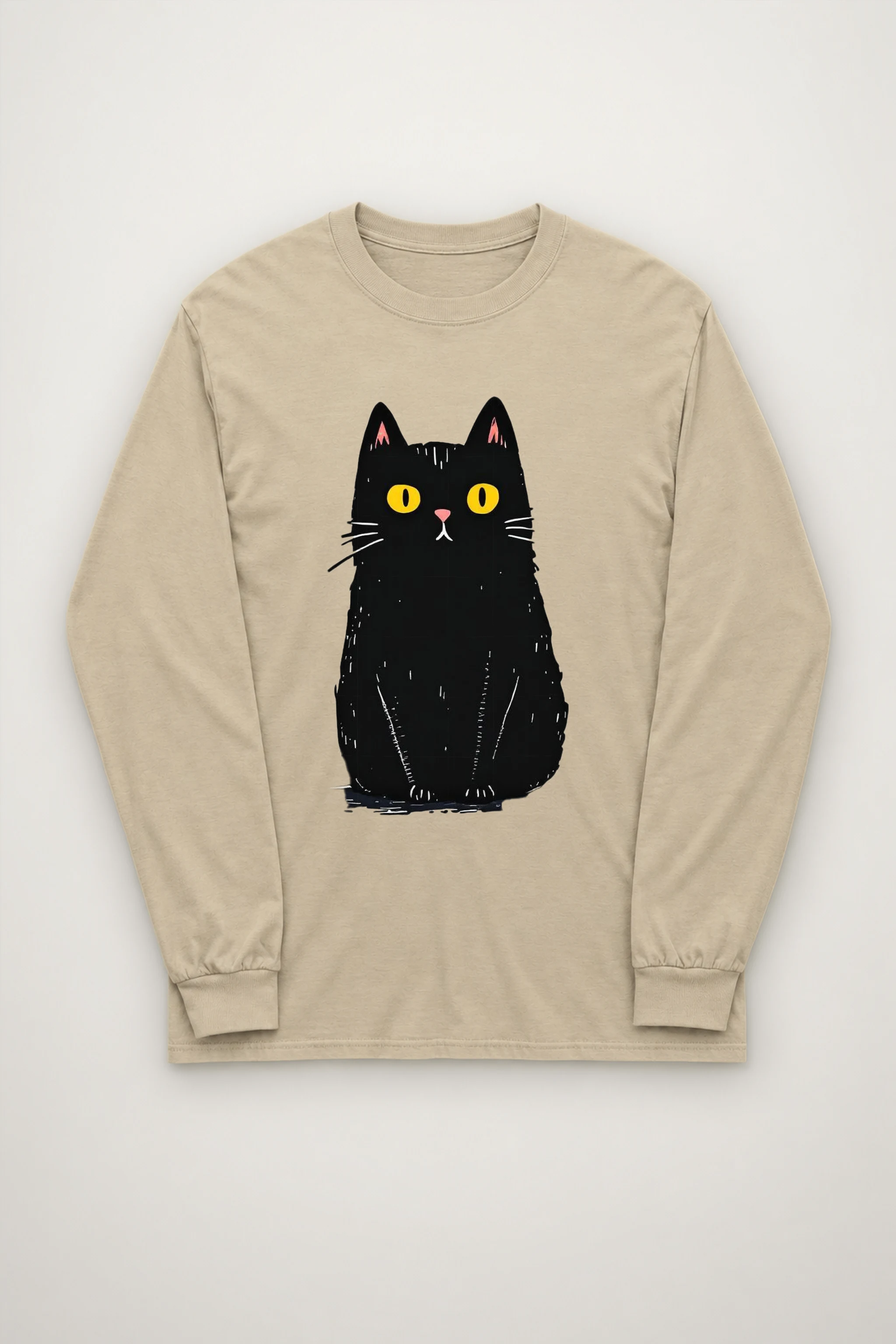 "Midnight Cat" Unisex Longsleeve T-shirt