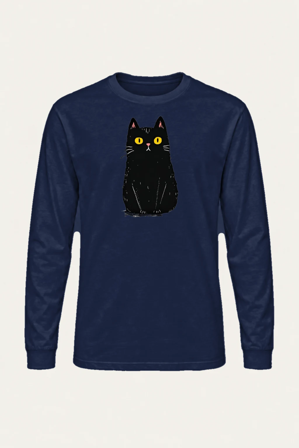 "Midnight Cat" Unisex Longsleeve T-shirt | Gildan 2400