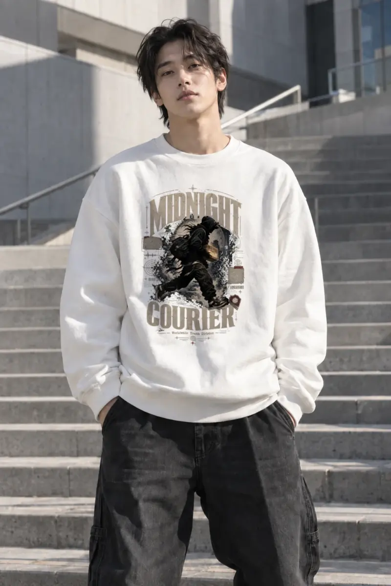 "Midnight Courier" Heavy Blend Unisex Crewneck Sweatshirt | Gildan 18000