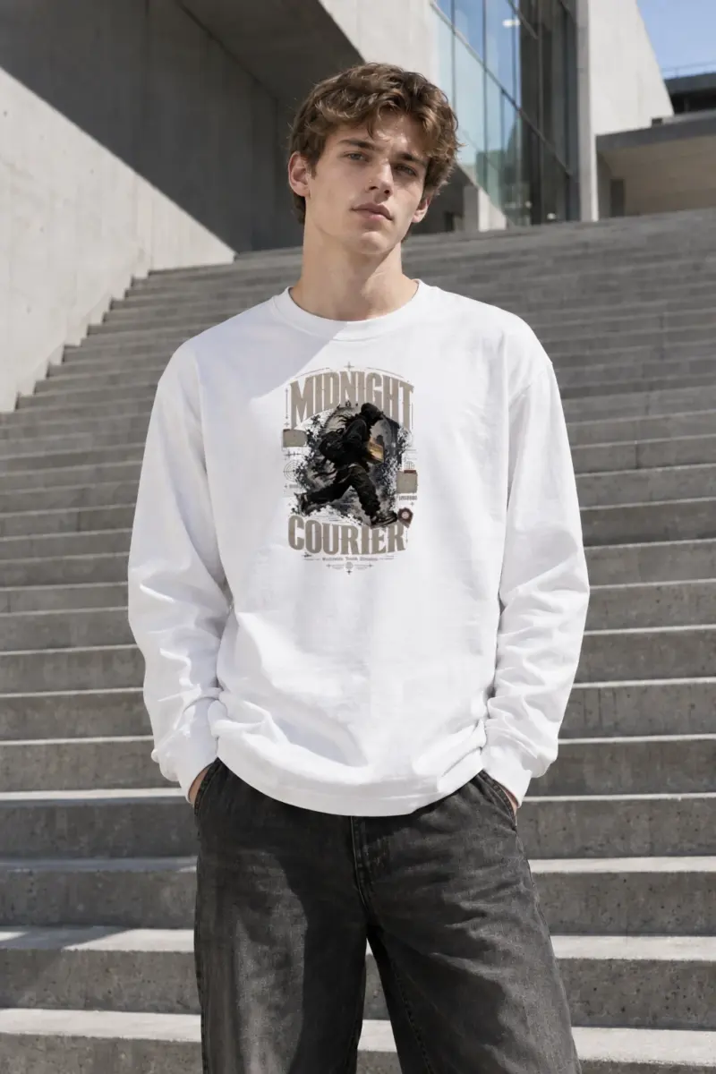 "Midnight Courier" Unisex Longsleeve T-shirt | Gildan 2400