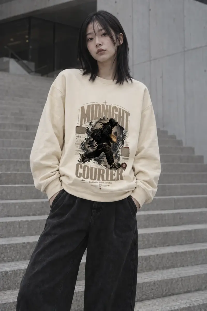 "Midnight Courier" Unisex Sponge Fleece Crewneck Sweatshirt | Bella + Canvas 3901