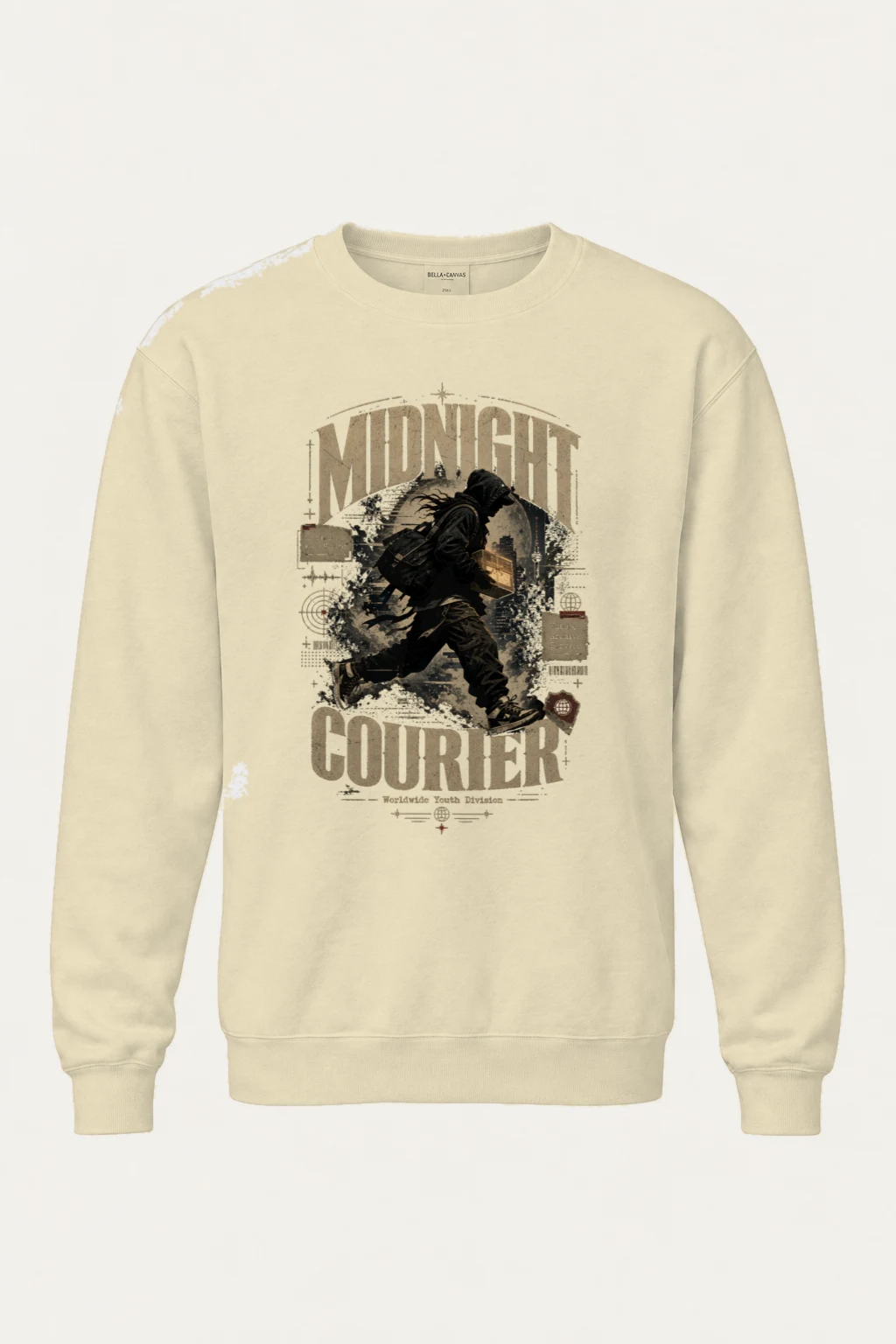"Midnight Courier" Unisex Sponge Fleece Crewneck Sweatshirt | Bella + Canvas 3901