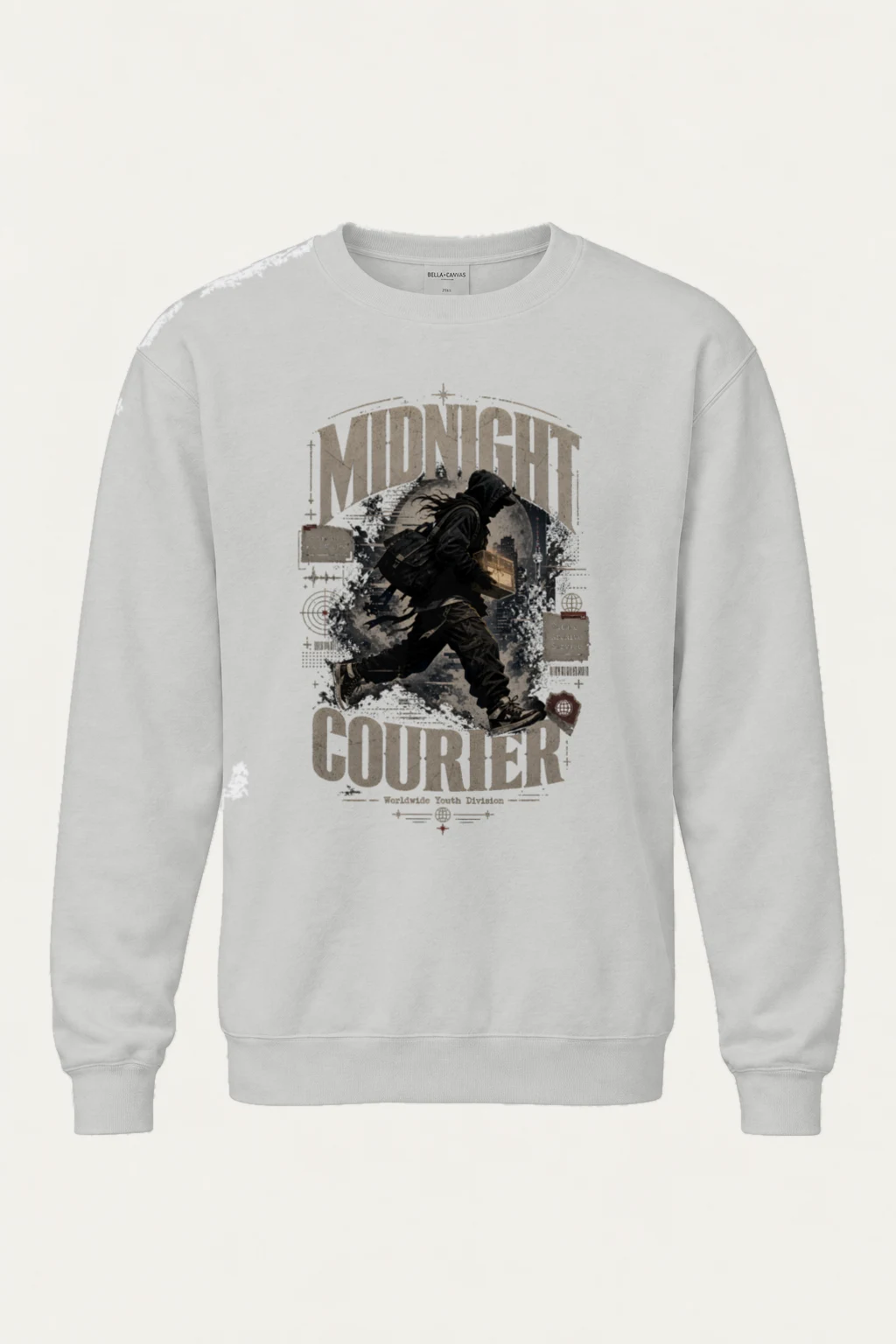 "Midnight Courier" Unisex Sponge Fleece Crewneck Sweatshirt | Bella + Canvas 3901