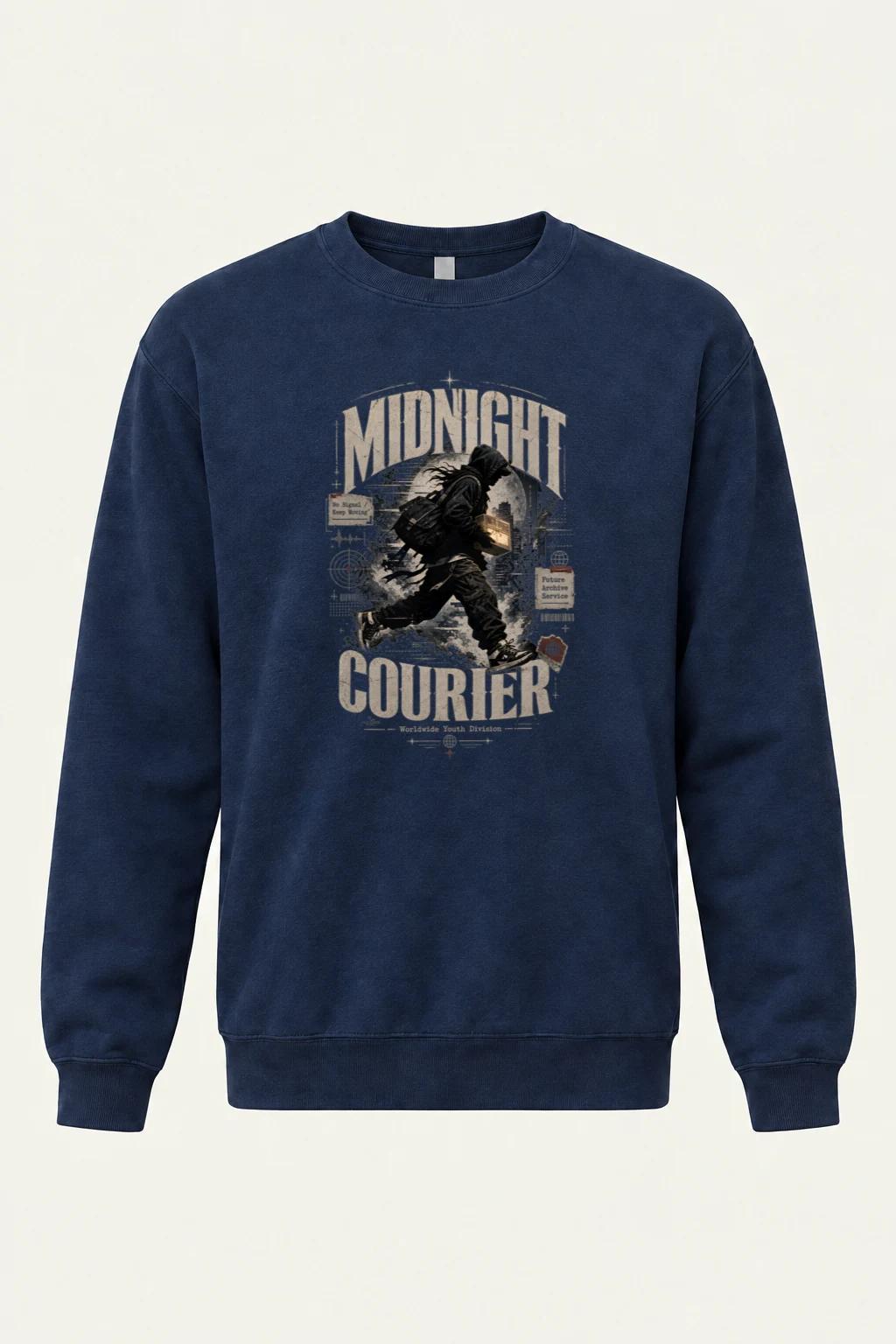 "Midnight Courier" Unisex Sponge Fleece Crewneck Sweatshirt | Bella + Canvas 3901