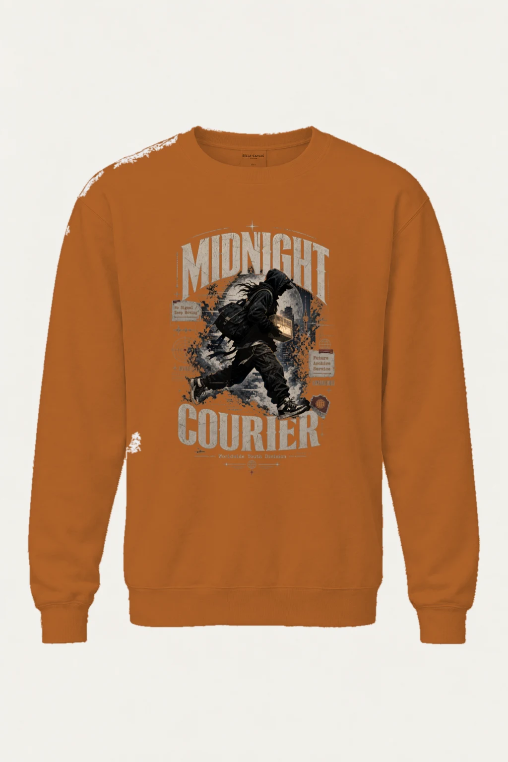 "Midnight Courier" Unisex Sponge Fleece Crewneck Sweatshirt | Bella + Canvas 3901
