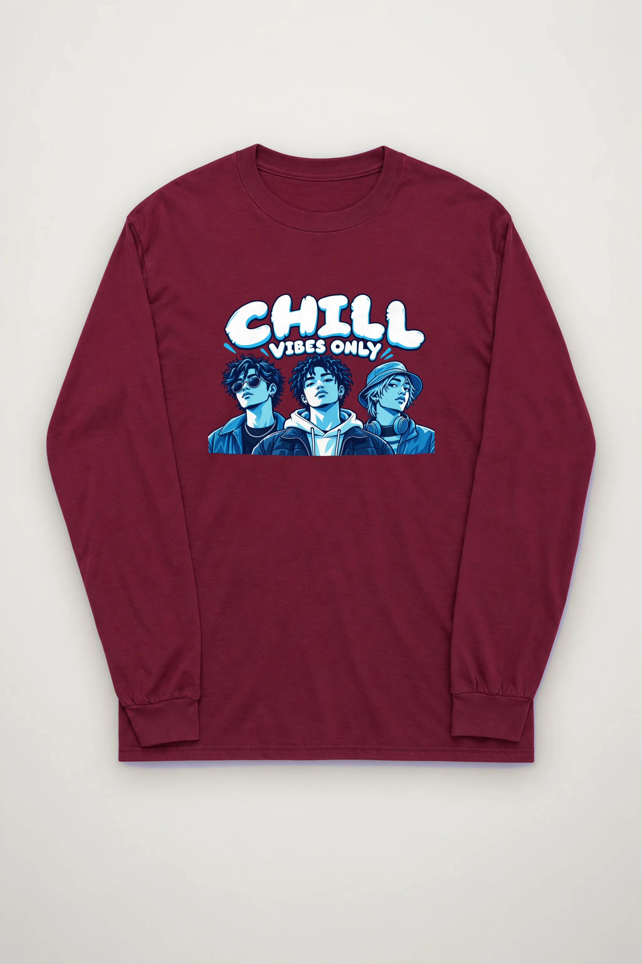 "Midnight Crew Portrait" Unisex Longsleeve T-shirt