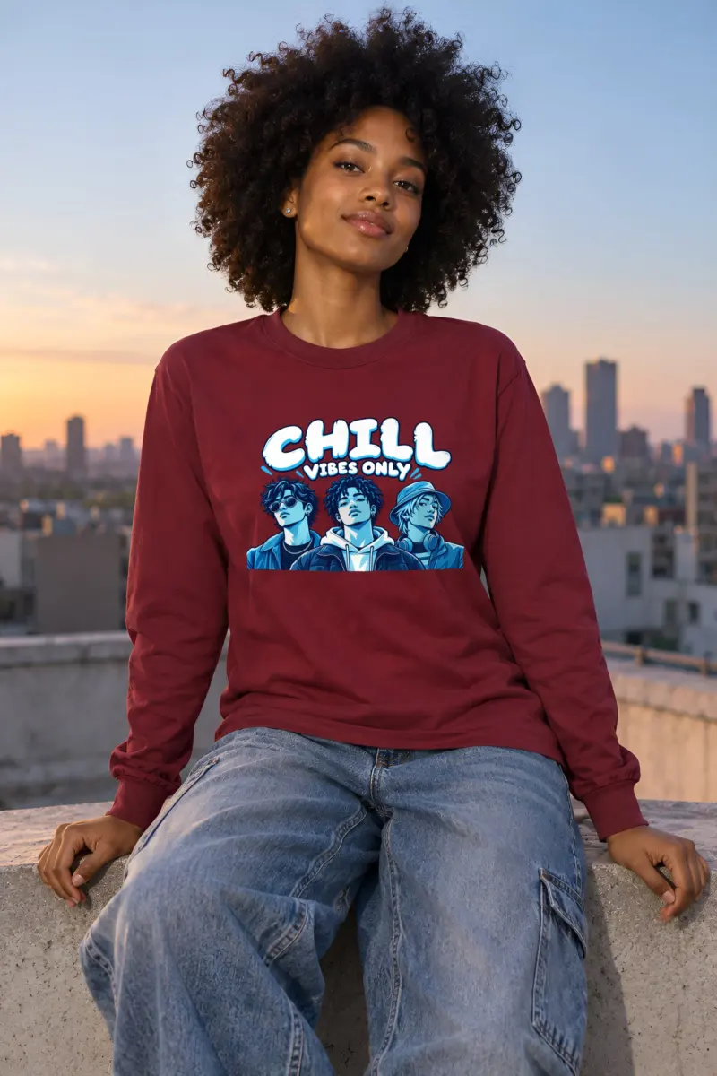 "Midnight Crew Portrait" Unisex Longsleeve T-shirt