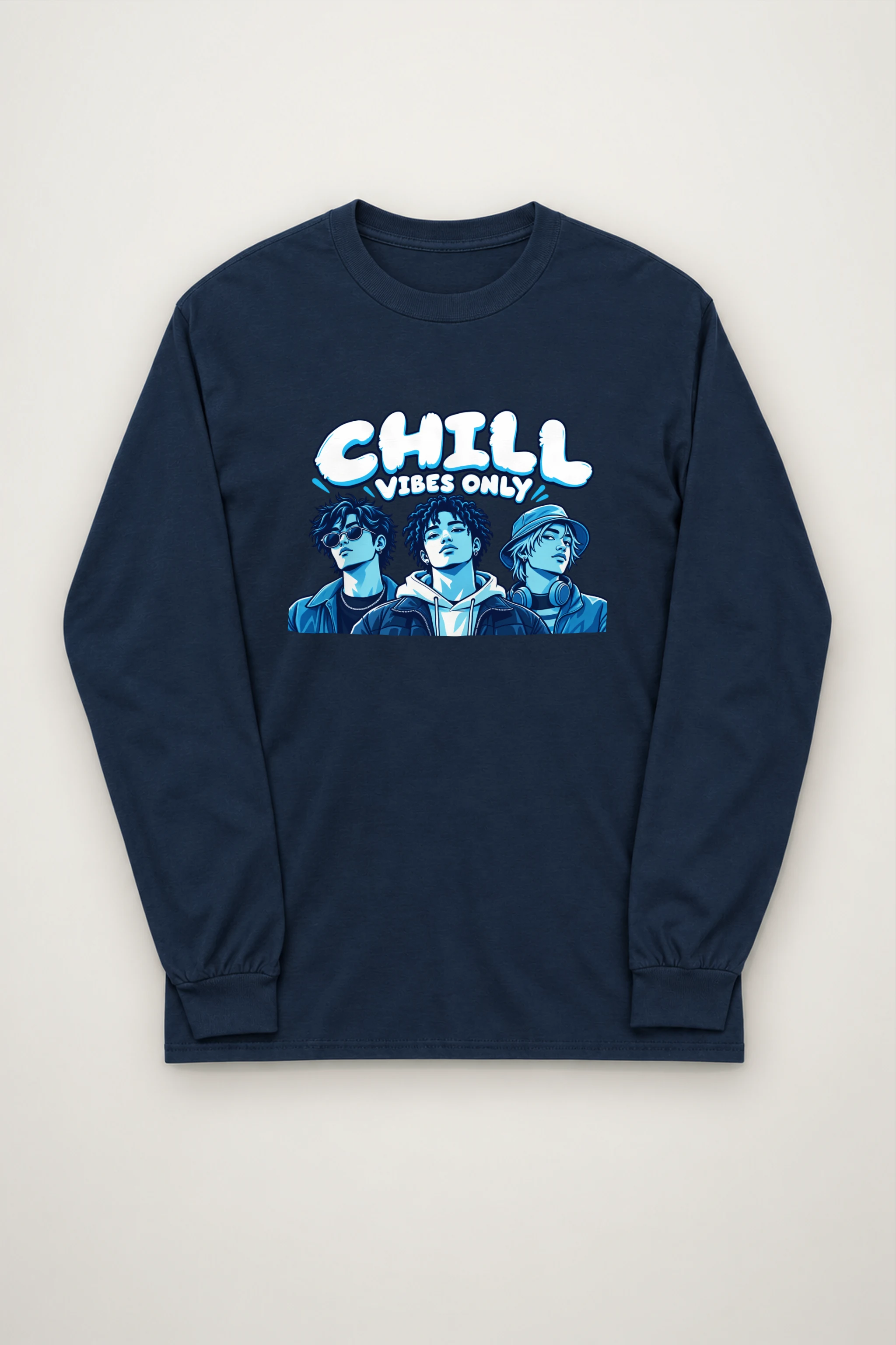 "Midnight Crew Portrait" Unisex Longsleeve T-shirt