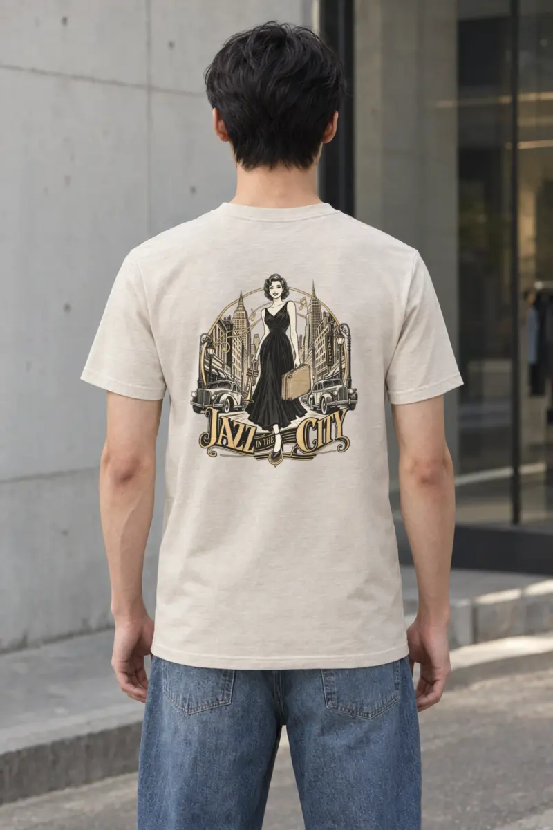 "Midnight Departure" Heavyweight Unisex Crewneck T-shirt