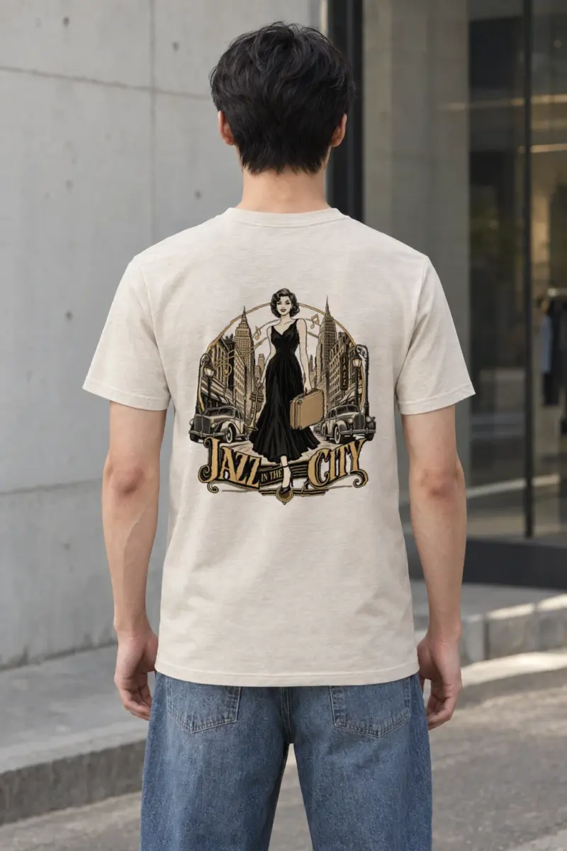 "Midnight Departure" Heavyweight Unisex Crewneck T-shirt