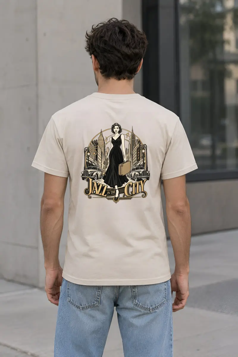 "Midnight Departure" Heavyweight Unisex Crewneck T-shirt