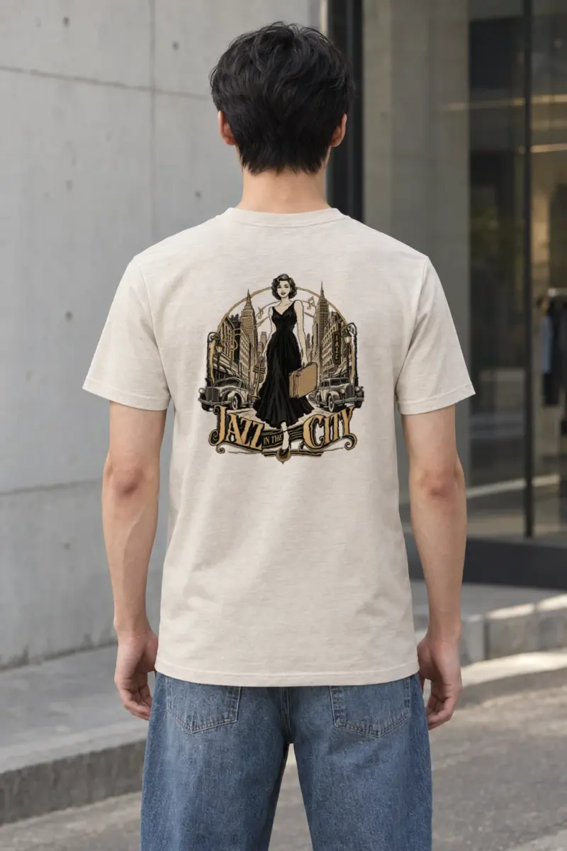 "Midnight Departure" Heavyweight Unisex Crewneck T-shirt