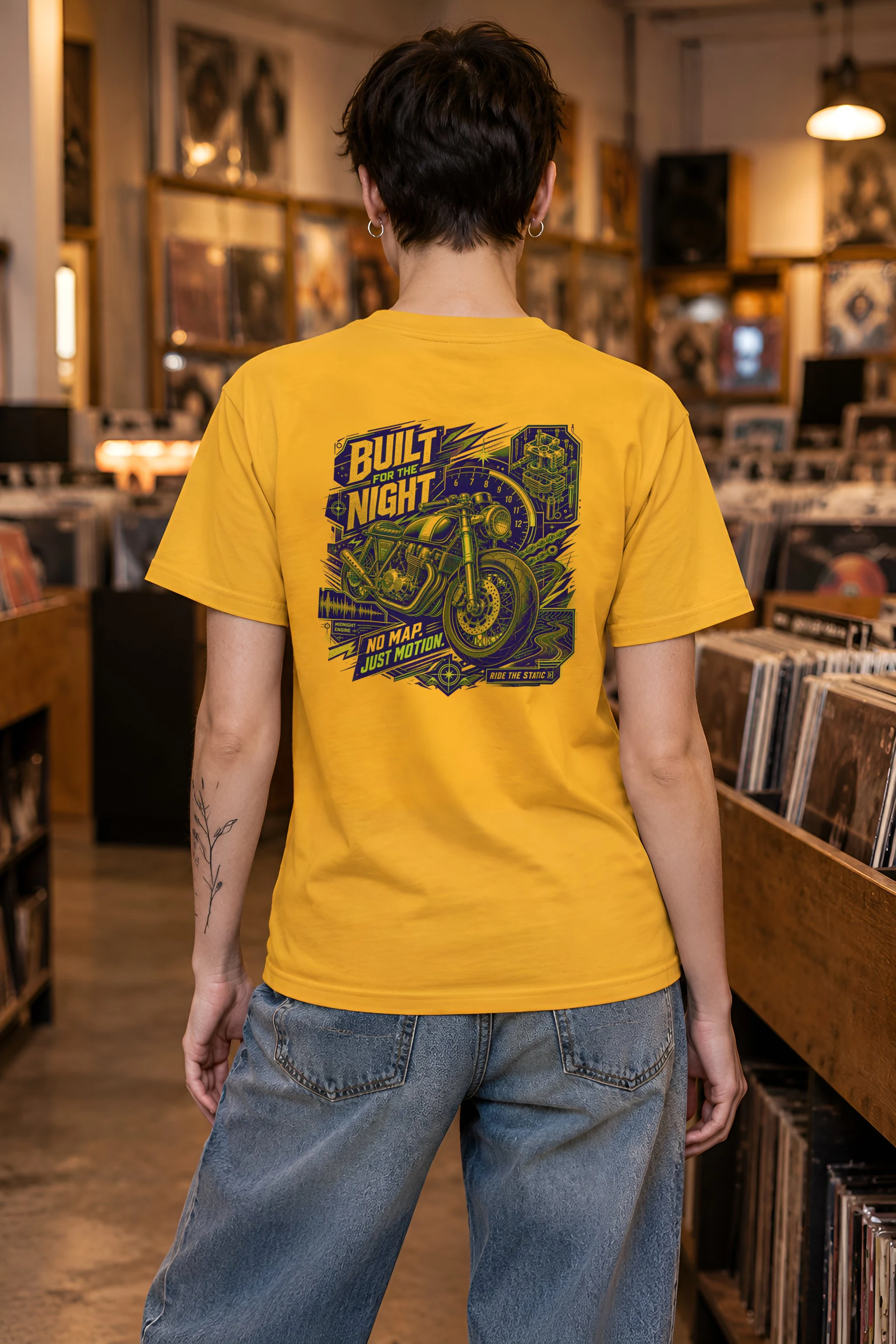 "Midnight Engine" Heavyweight Unisex Crewneck T-shirt
