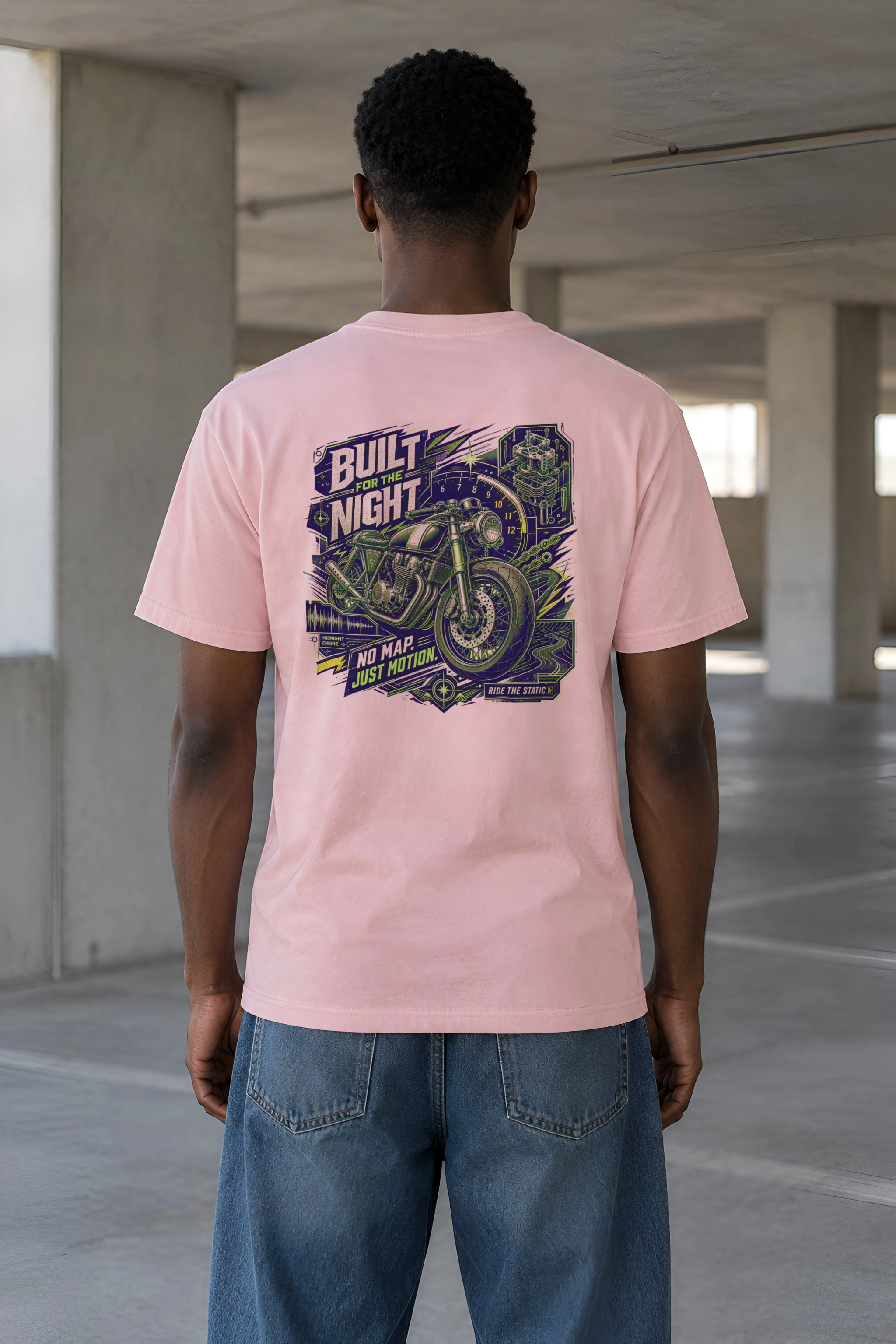 "Midnight Engine" Heavyweight Unisex Crewneck T-shirt
