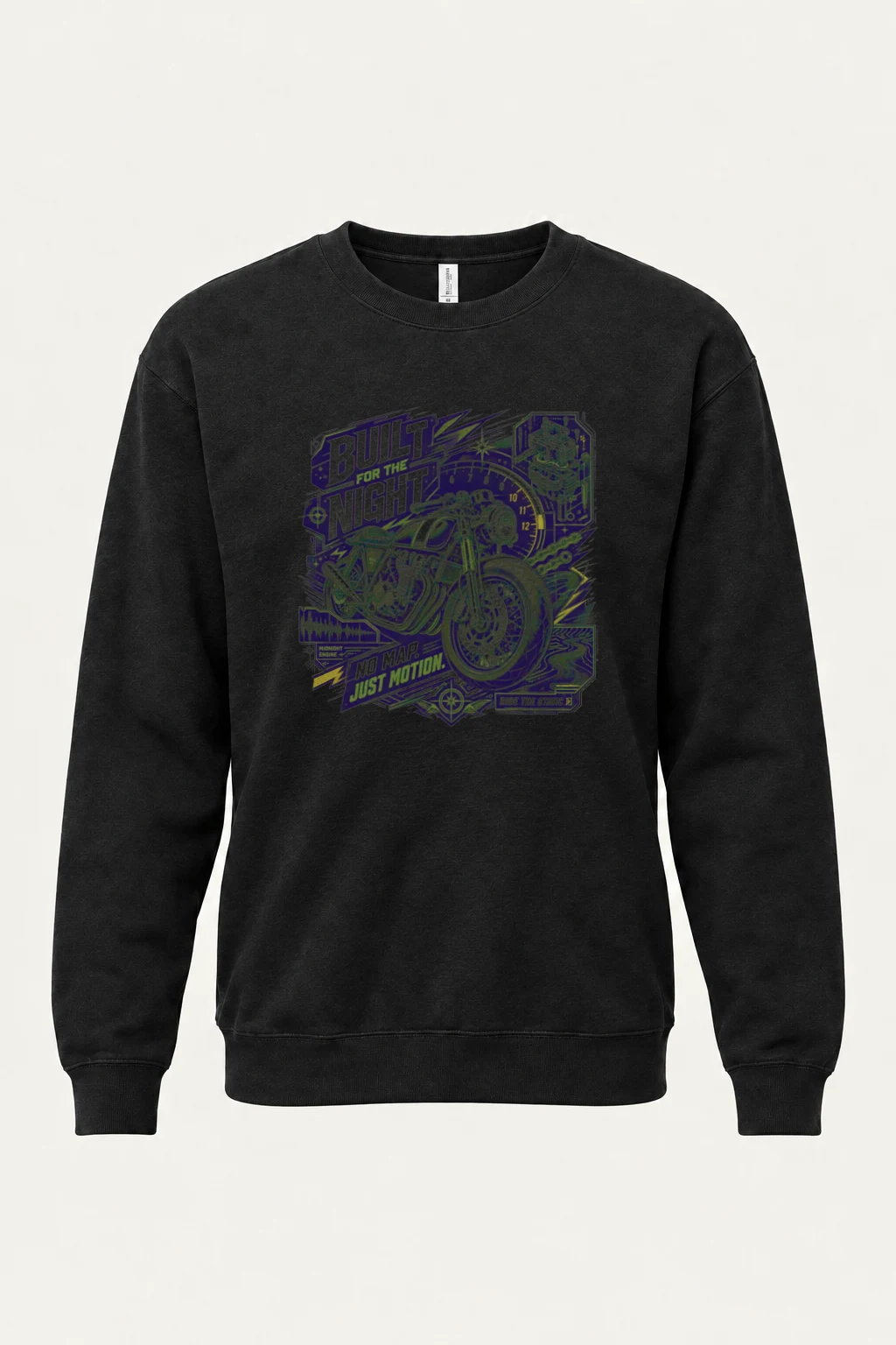 "Midnight Engine" Unisex Sponge Fleece Crewneck Sweatshirt | Bella + Canvas 3901
