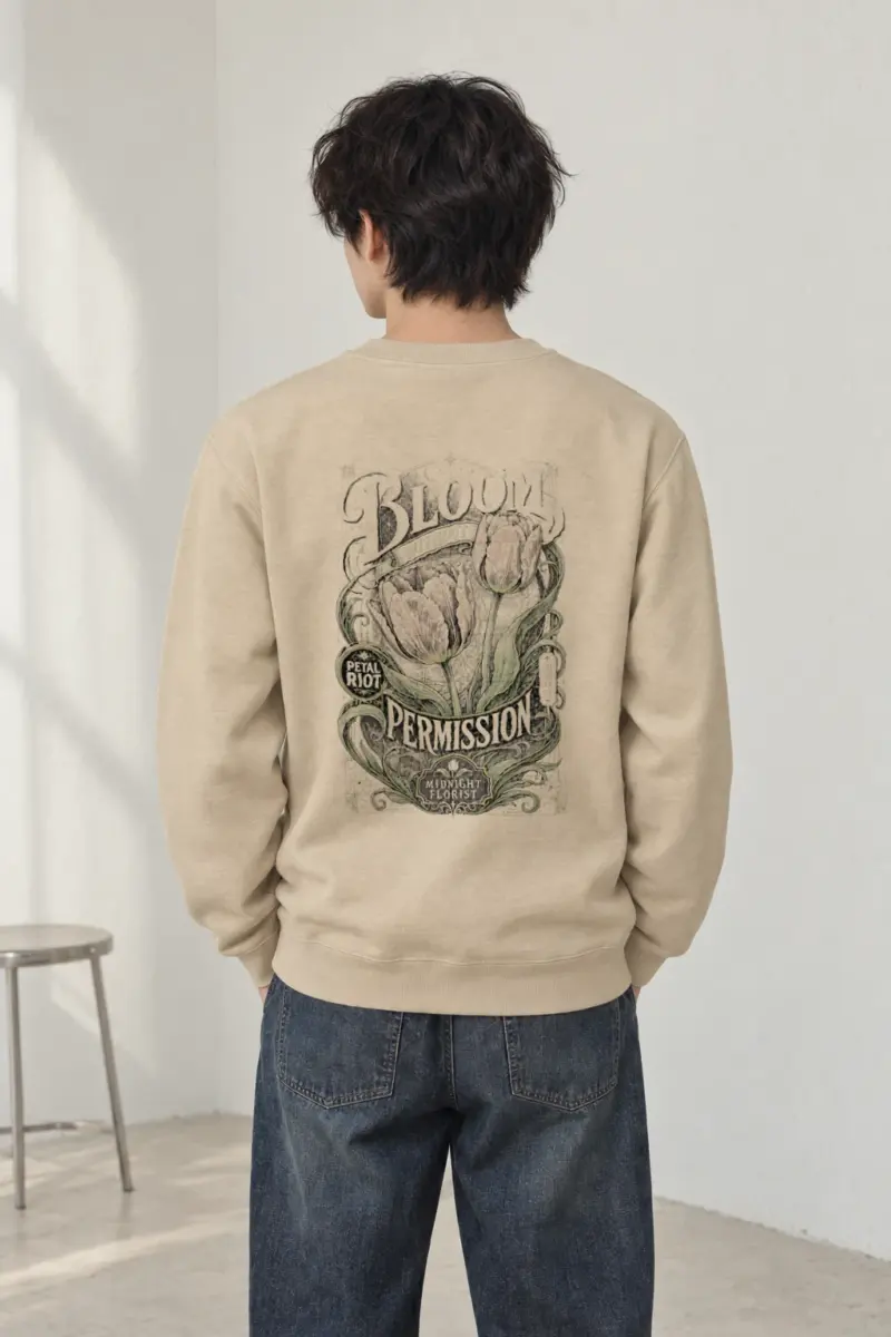 "Midnight Florist" Heavy Blend Unisex Crewneck Sweatshirt