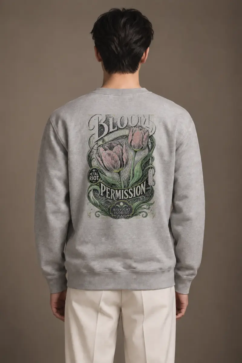 "Midnight Florist" Heavy Blend Unisex Crewneck Sweatshirt | Gildan 18000