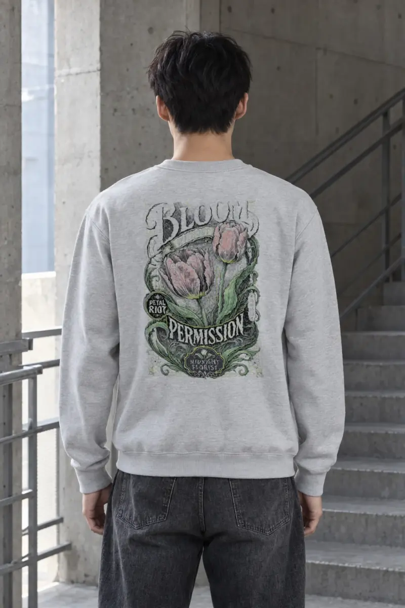 "Midnight Florist" Heavy Blend Unisex Crewneck Sweatshirt