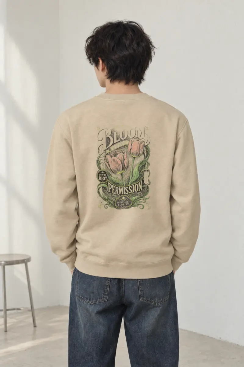 "Midnight Florist" Heavy Blend Unisex Crewneck Sweatshirt