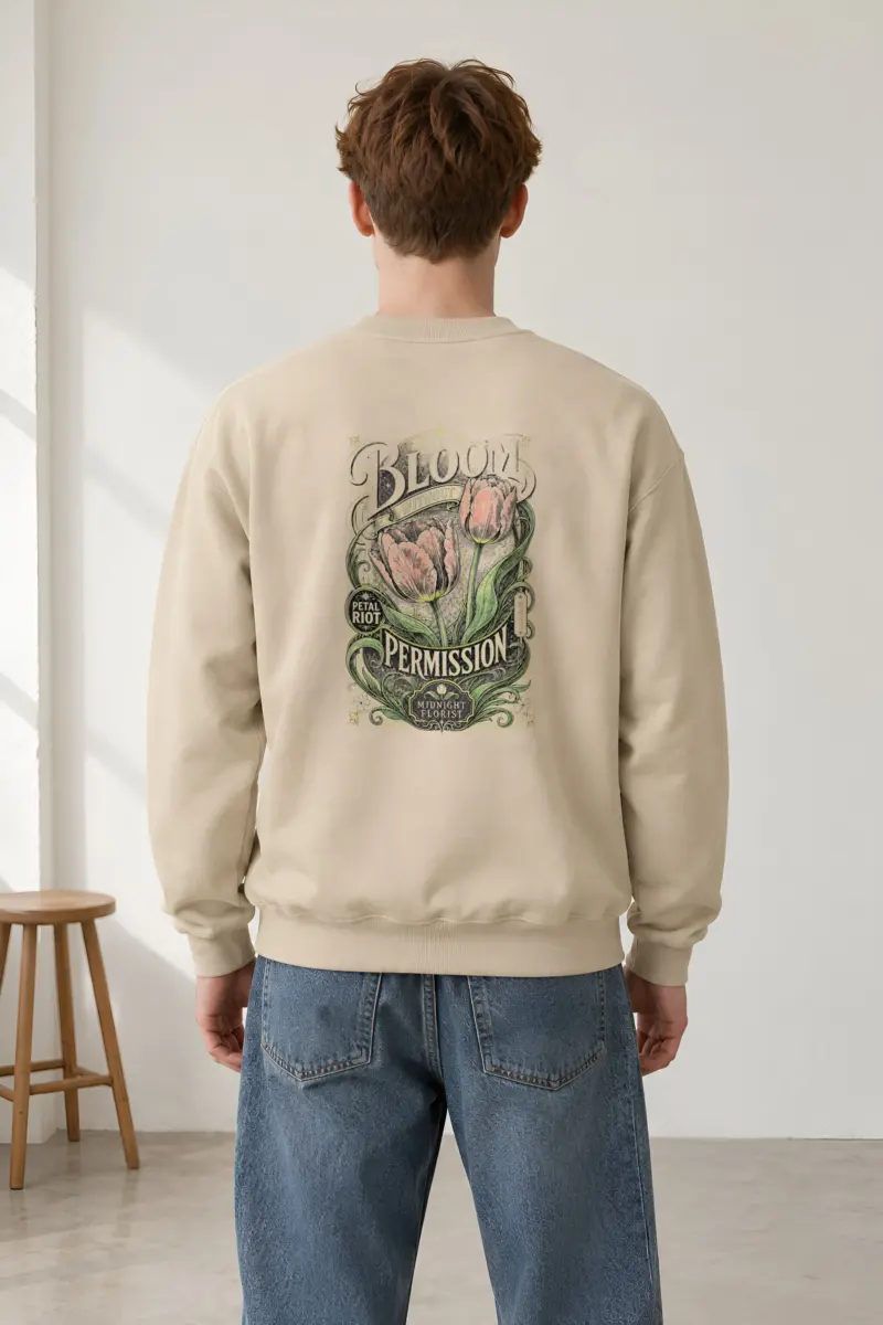 "Midnight Florist" Heavy Blend Unisex Crewneck Sweatshirt