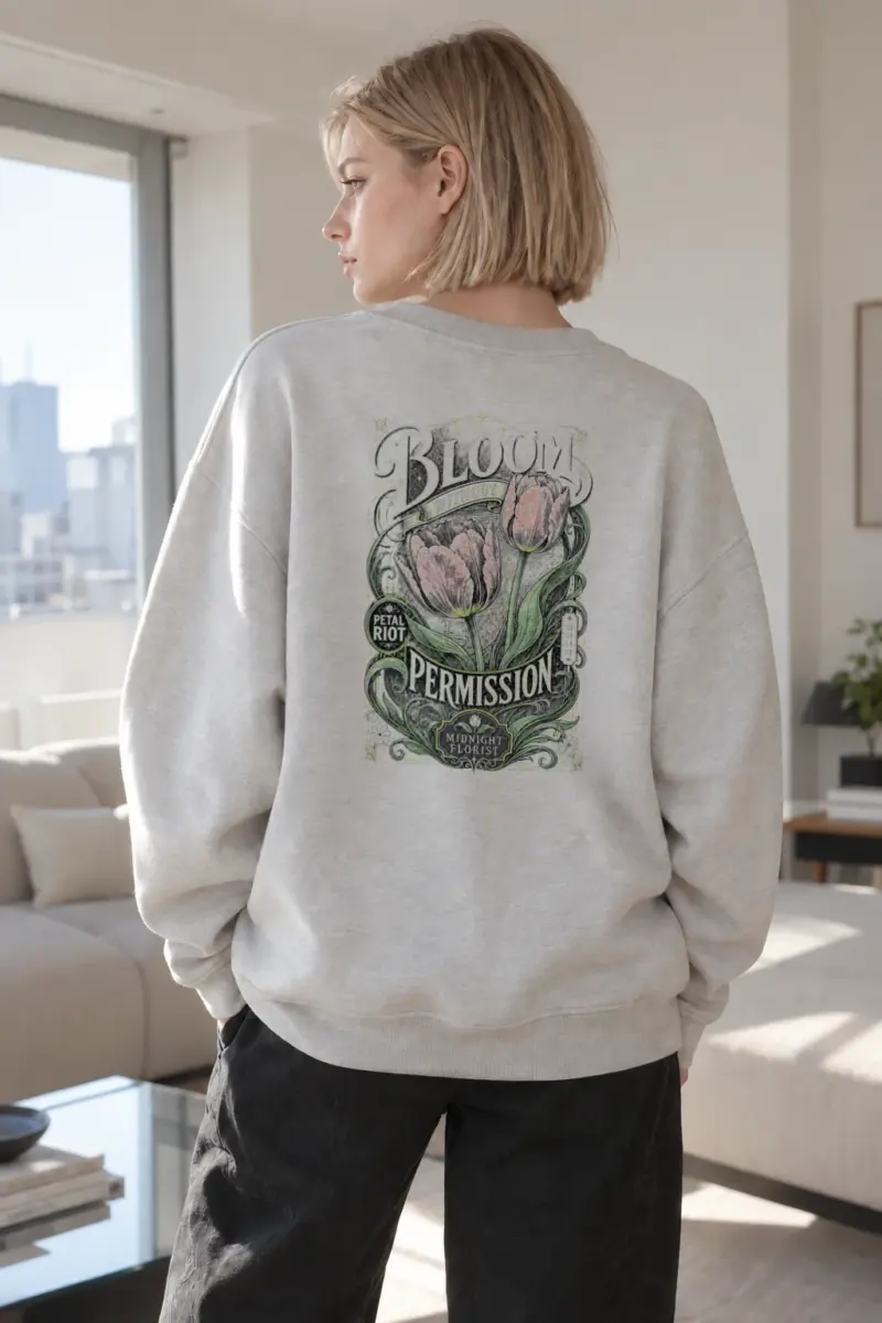 “Midnight Florist” Heavy Blend Unisex Crewneck Sweatshirt | Gildan 18000