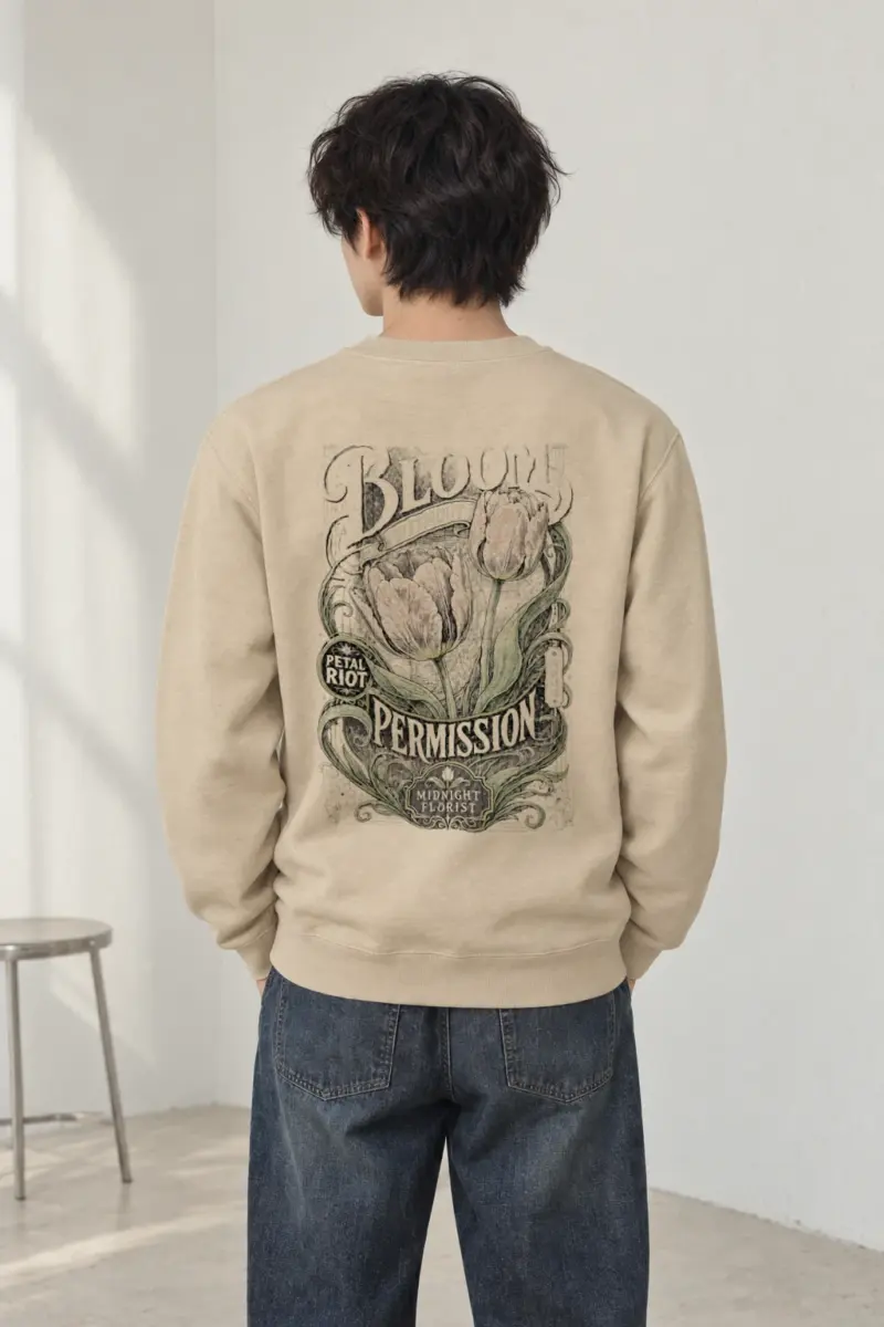 "Midnight Florist" Heavy Blend Unisex Crewneck Sweatshirt