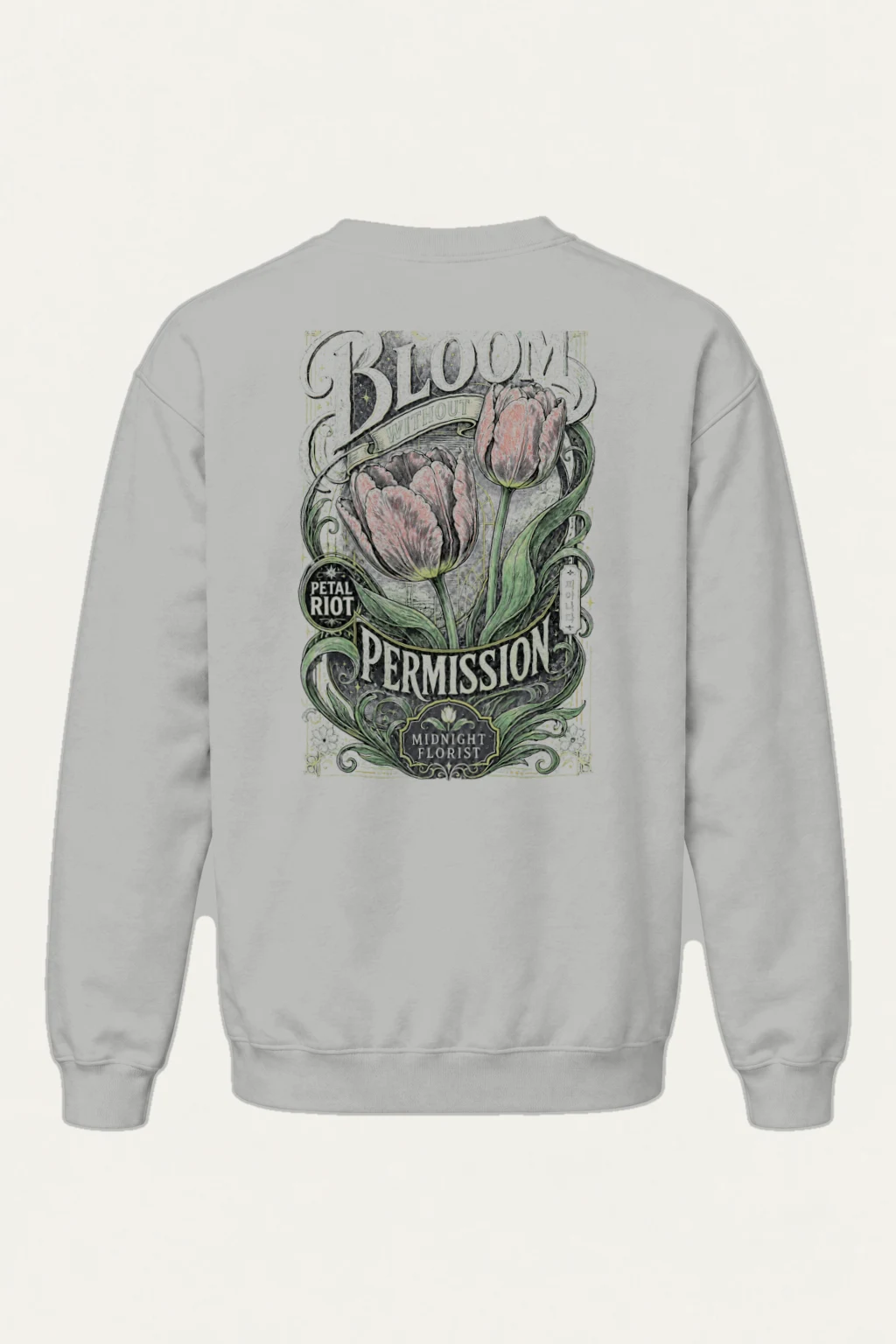 "Midnight Florist" Heavy Blend Unisex Crewneck Sweatshirt | Gildan 18000
