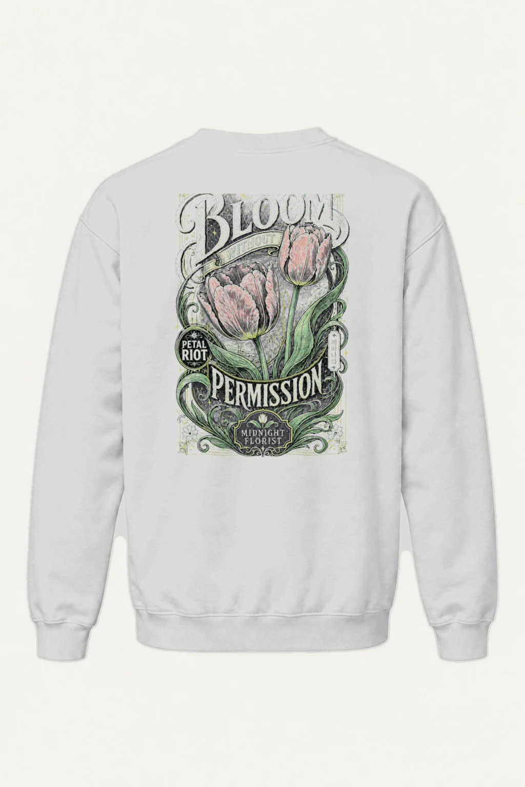 "Midnight Florist" Heavy Blend Unisex Crewneck Sweatshirt | Gildan 18000